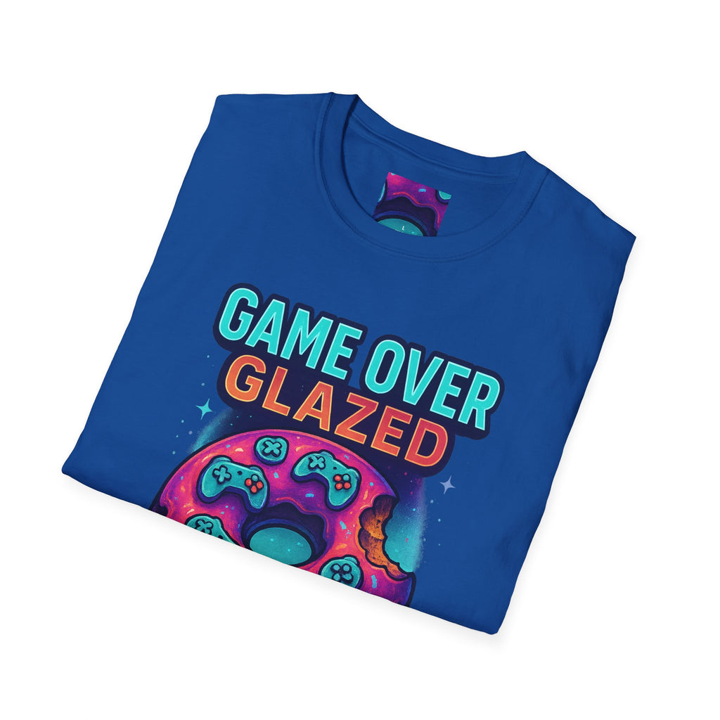 Retro Gamer Donut T-Shirt - Fun Gaming Tee, Unisex Softstyle, Perfect for Gamers, Gaming Events, Birthday Gifts, Casual Wear