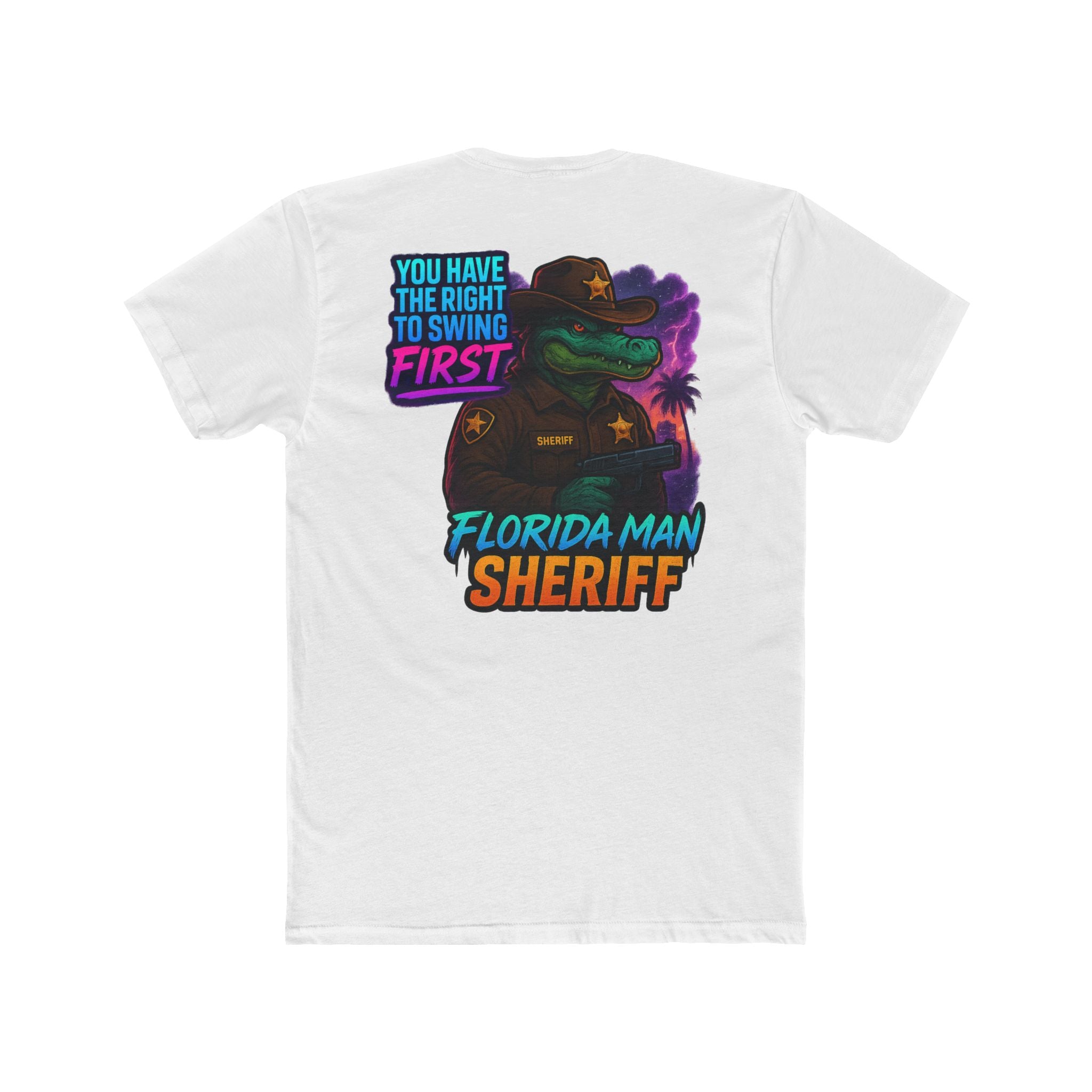 Florida Man Sheriff T-Shirt, Fun Graphic Tee, Quirky Humor Shirt, Gift for Law Enforcement Lovers, Casual Wear, Birthday Present