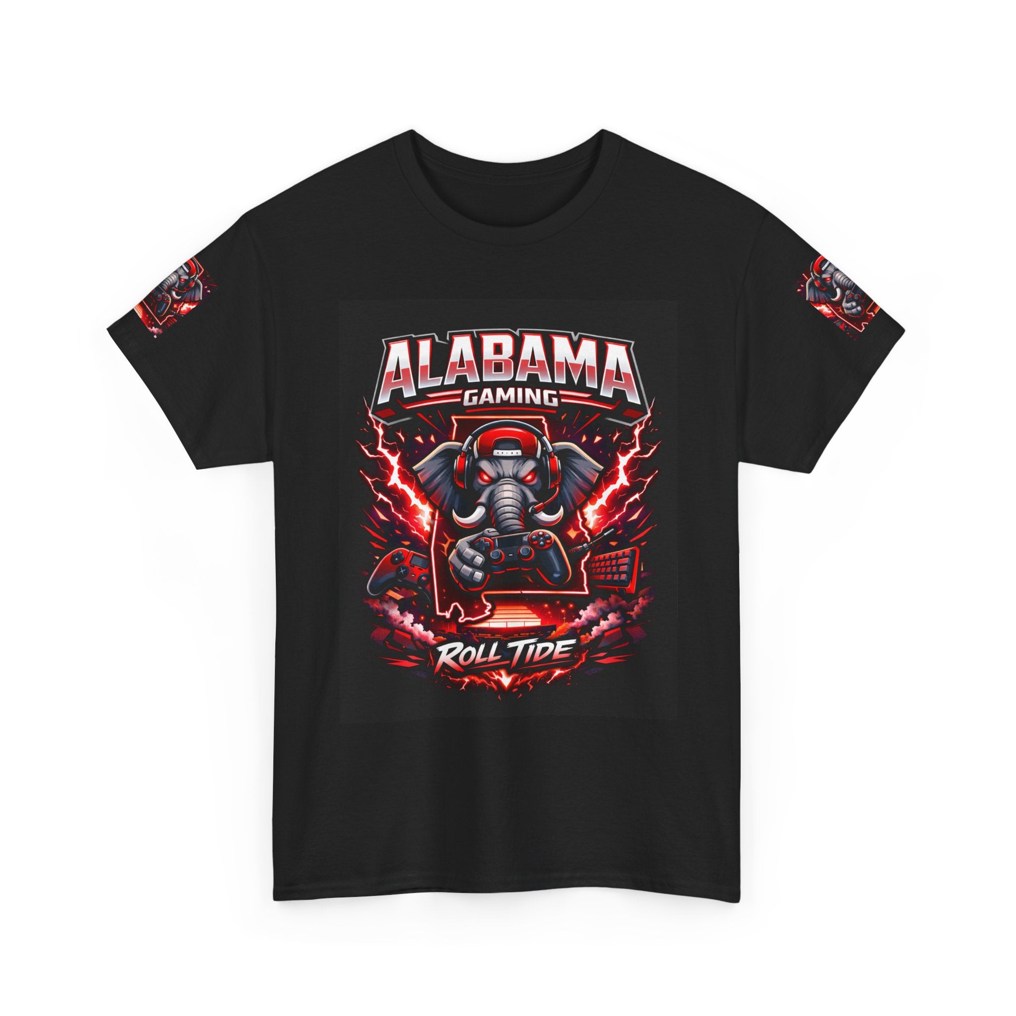 Alabama Gaming Tee — 'Roll Tide' Elephant Gamer Graphic Shirt