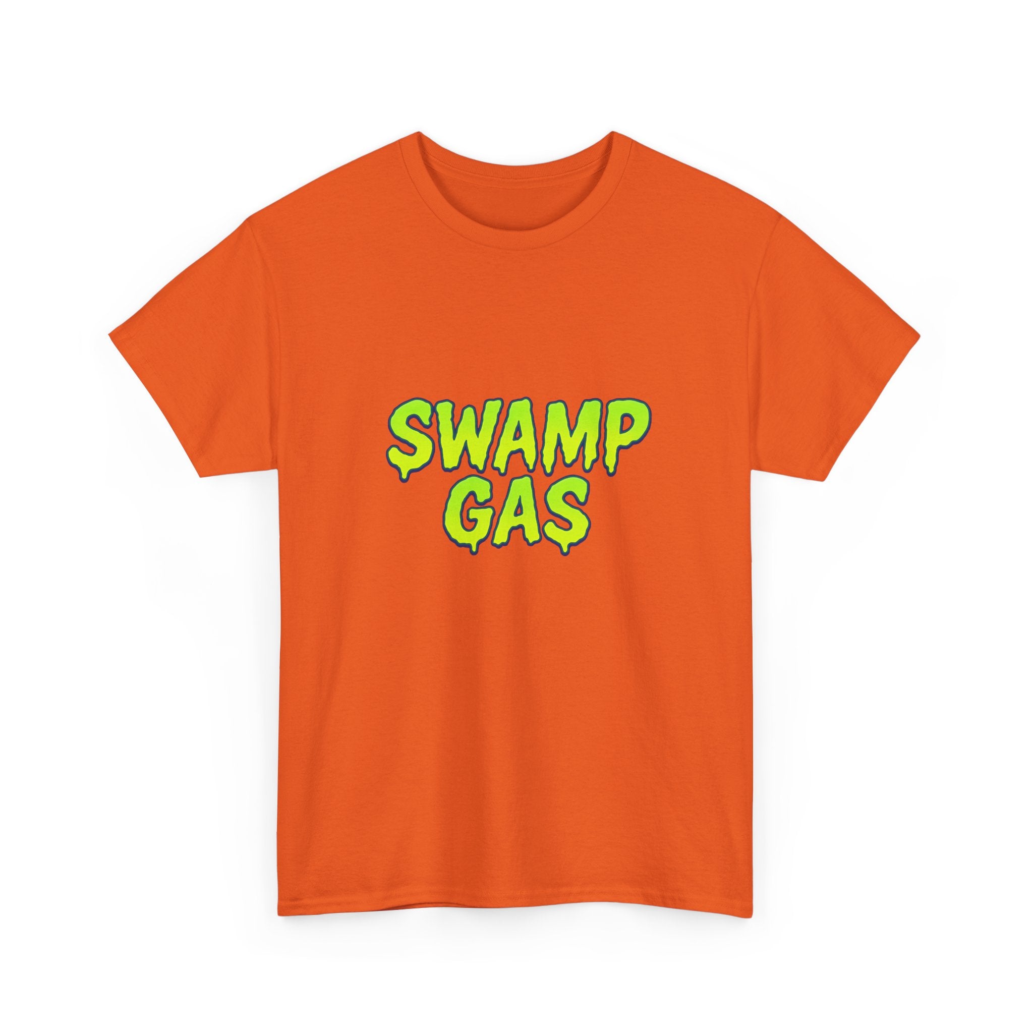 Swamp Gas Unisex Heavy Cotton Tee - Fun Graphic T-Shirt for Festivals, Parties, Gifts, Casual Wear, Retro Style