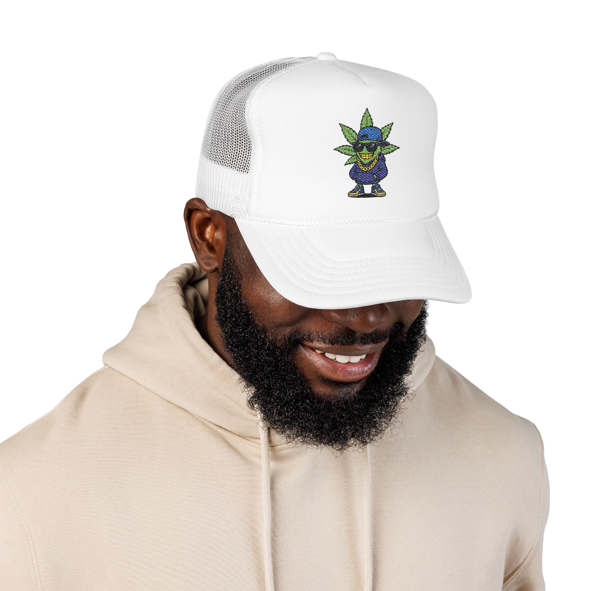 Cool Embroidered Foam Trucker Hat for Trendsetters, Everyday Style, Gift for Him, Outdoor Activities, Unique Streetwear