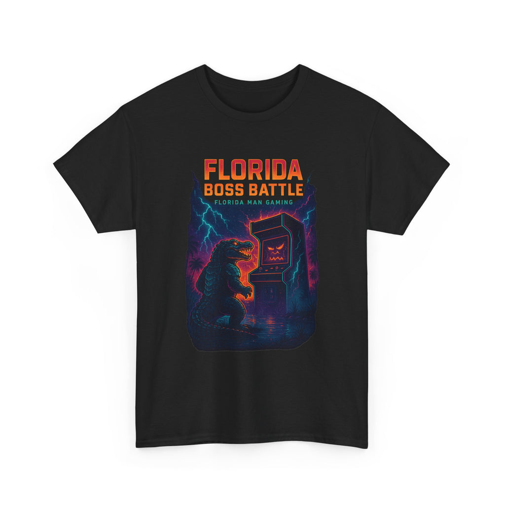 Florida Boss Battle Tee - Unisex Gaming Shirt, Retro Video Game T-Shirt, Gift for Gamers, Cool Casual Wear, Unique Graphic Tee