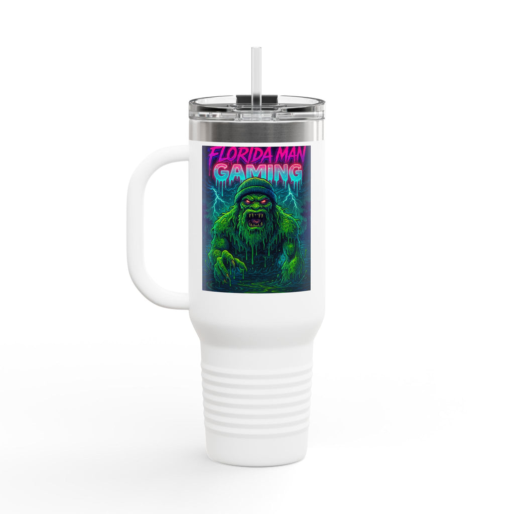 Florida Man Gaming Insulated Travel Mug | 40oz | Fun Gift for Gamers, Travel, Parties, Unique Drinkware