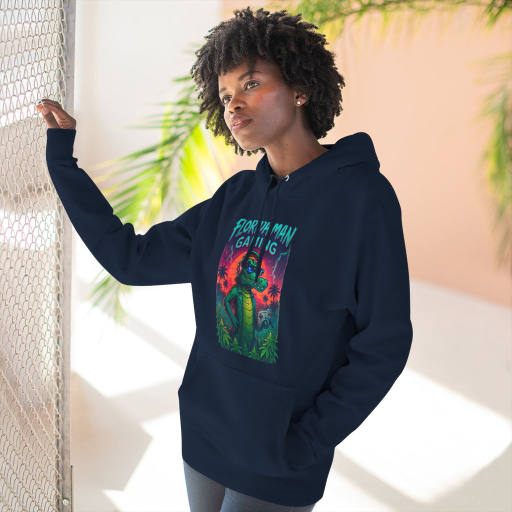 Gamer Fleece Hoodie - Cozy Dragon Design, Perfect for Gaming Sessions, Gifts for Gamers, Casual Wear, Fun Streetwear
