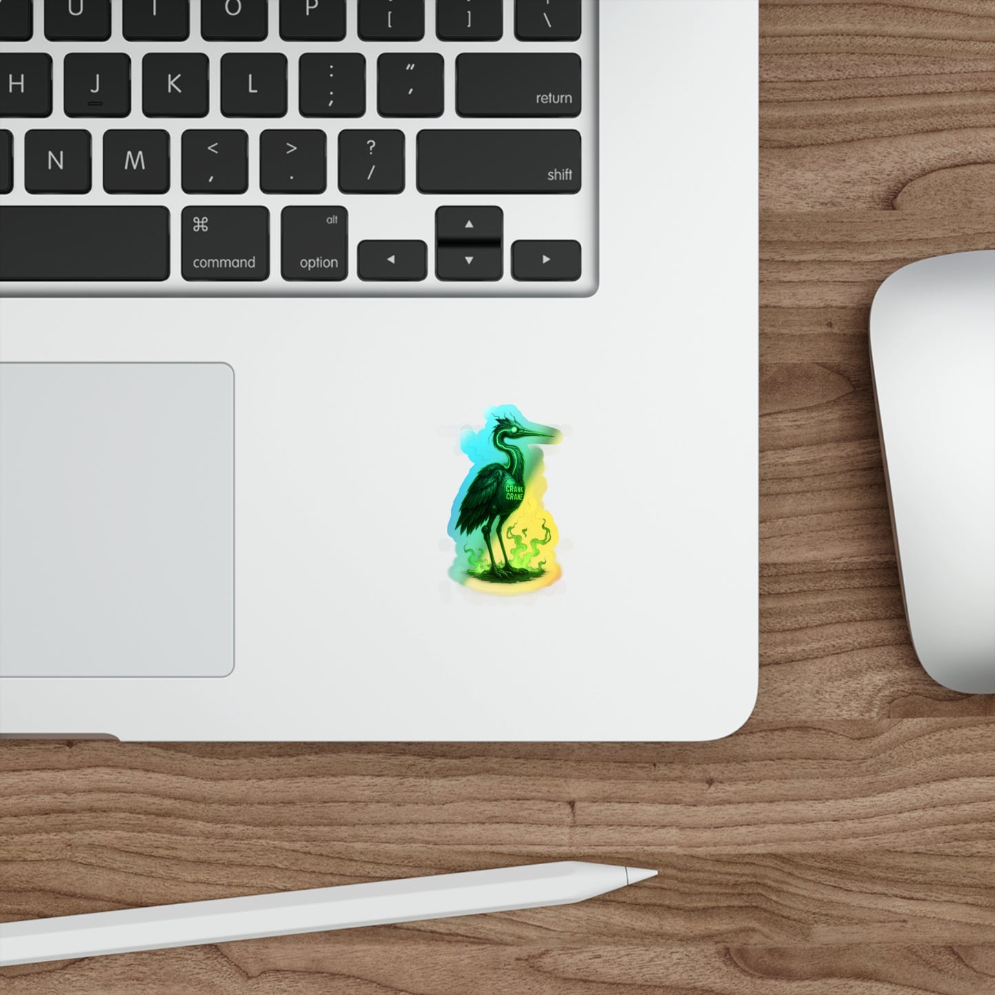 Holographic Crane Die-Cut Stickers | Unique Skateboard Decor, Artful Journaling, Vibrant Gifts for Nature Lovers, Party Favors