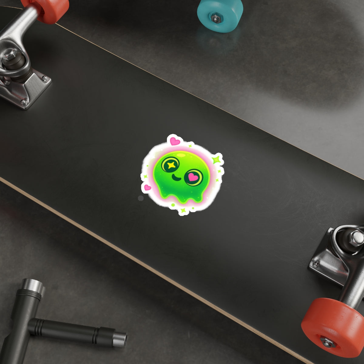 Cute Cartoon Alien Die-Cut Stickers, Kawaii Slime Decals for Laptops, Journals, Gifts for Kids, Fun Party Favors