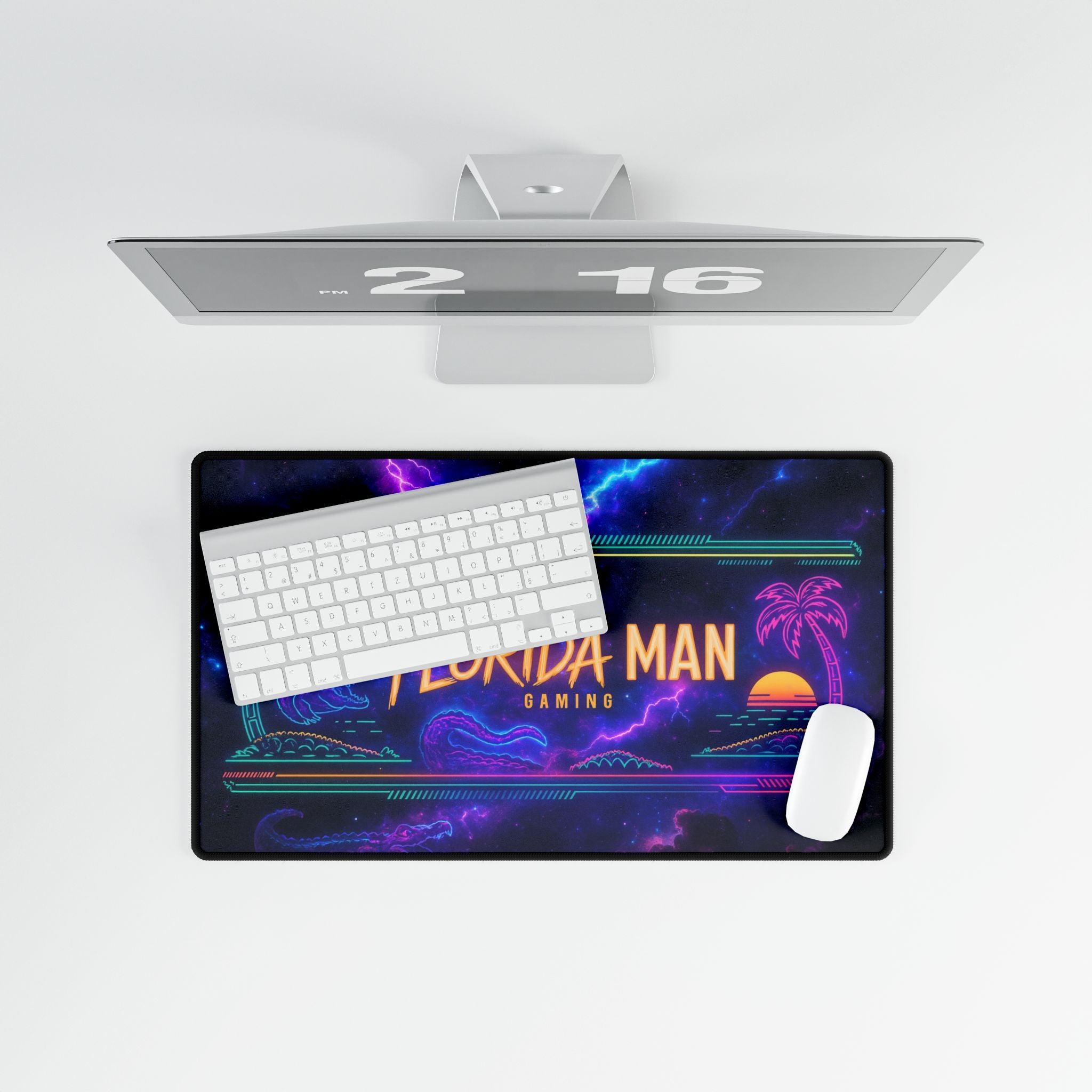 Florida Man Gaming Desk Mat, Colorful Gaming Desk Pad, Gamer Accessories, Fun Office Decor, Unique Mouse Mat