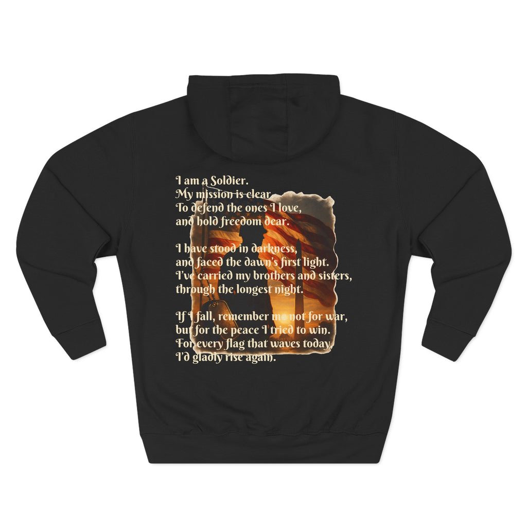 Soldier Poem Hoodie — Patriotic Military Tribute Fleece Pullover