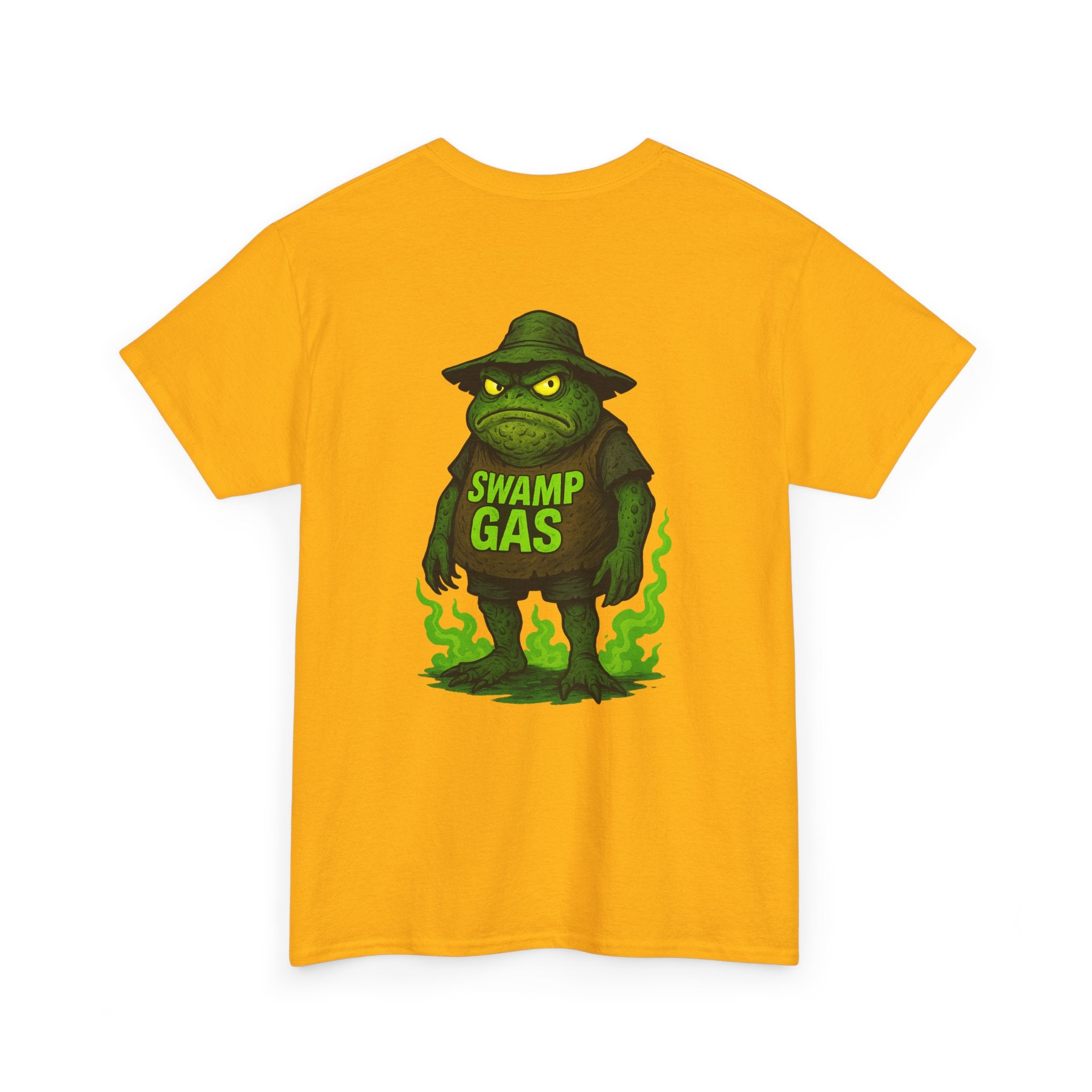 Swamp Gas Unisex Heavy Cotton Tee - Fun Graphic T-Shirt for Festivals, Parties, Gifts, Casual Wear, Retro Style