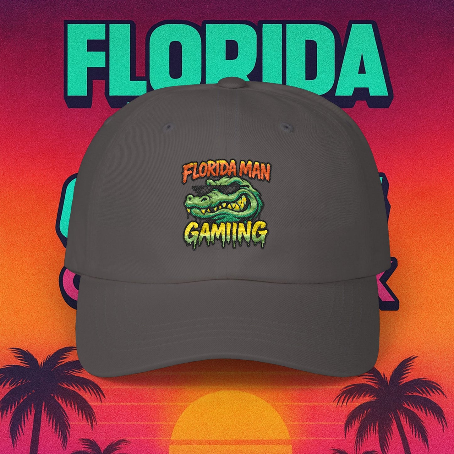 Florida Man Gaming Classic Dad Cap, Funny Gift for Gamers, Casual Sun Hat, Summer Accessory, Unique Dad Hat