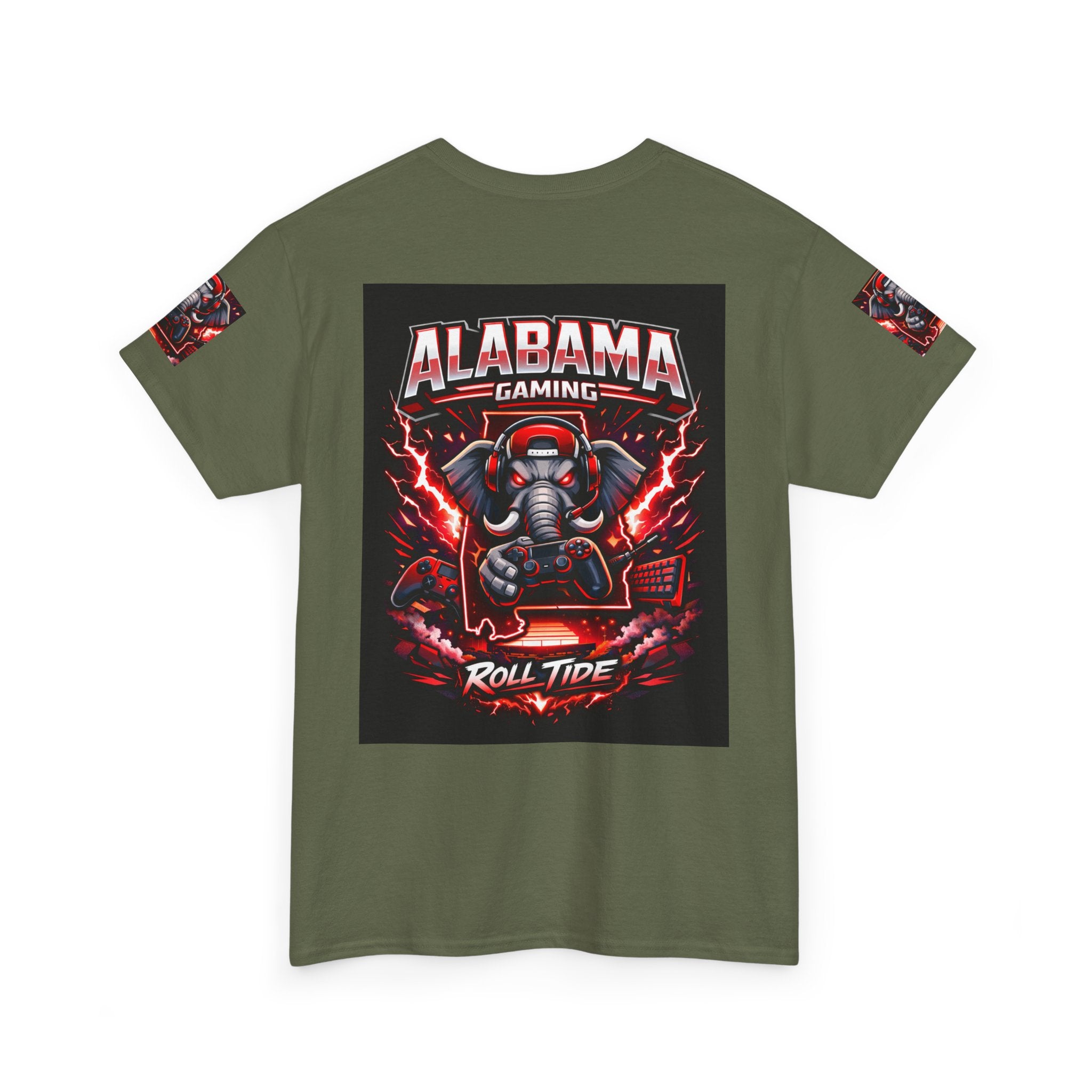 Alabama Gaming Tee — 'Roll Tide' Elephant Gamer Graphic Shirt