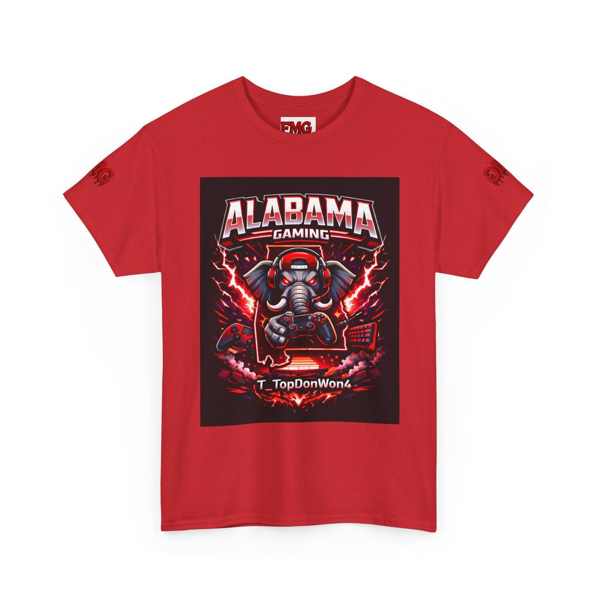 Alabama Gaming Tee — Retro Mascot Elephant Logo T-Shirt