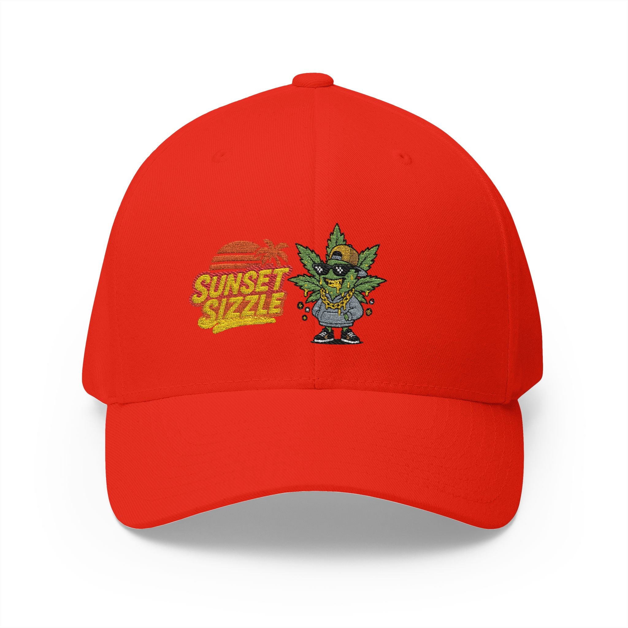 Cap - Sunset Sizzle Embroidery Design - Vaporwave Streetwear