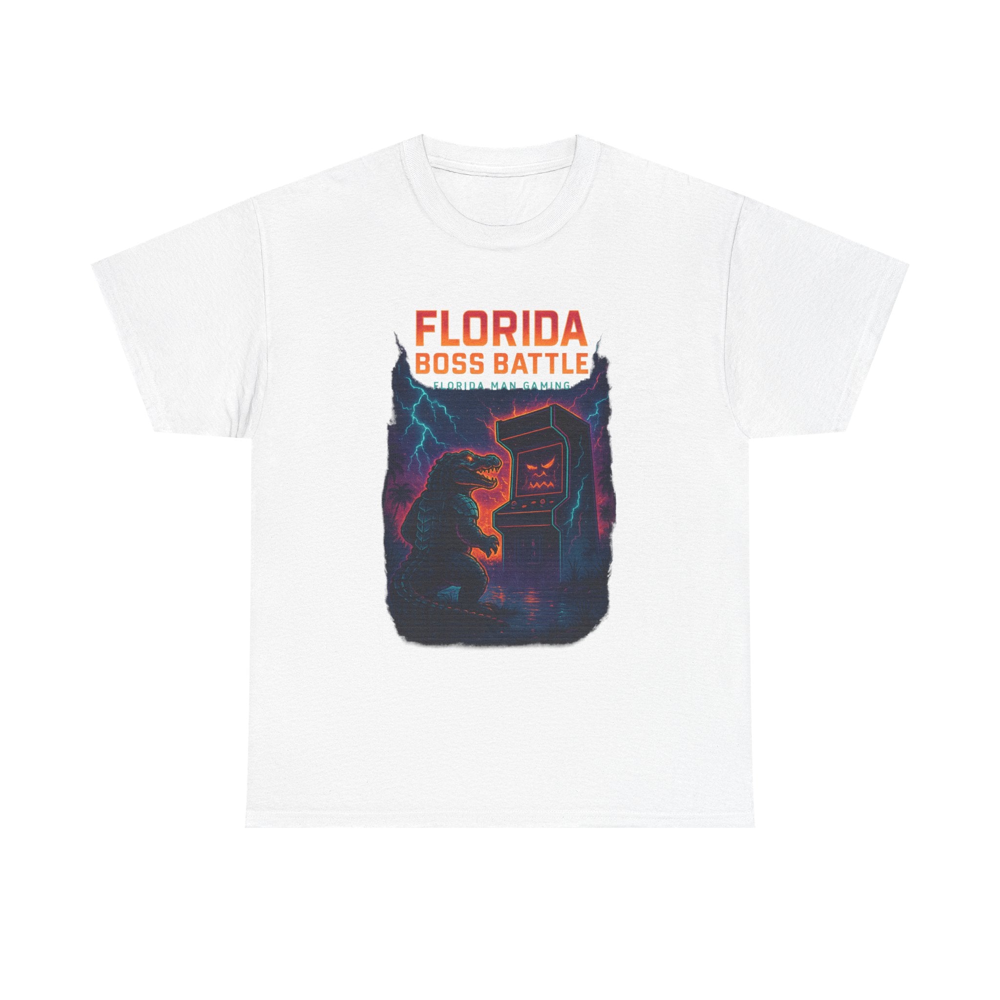 Florida Boss Battle Tee - Unisex Gaming Shirt, Retro Video Game T-Shirt, Gift for Gamers, Cool Casual Wear, Unique Graphic Tee