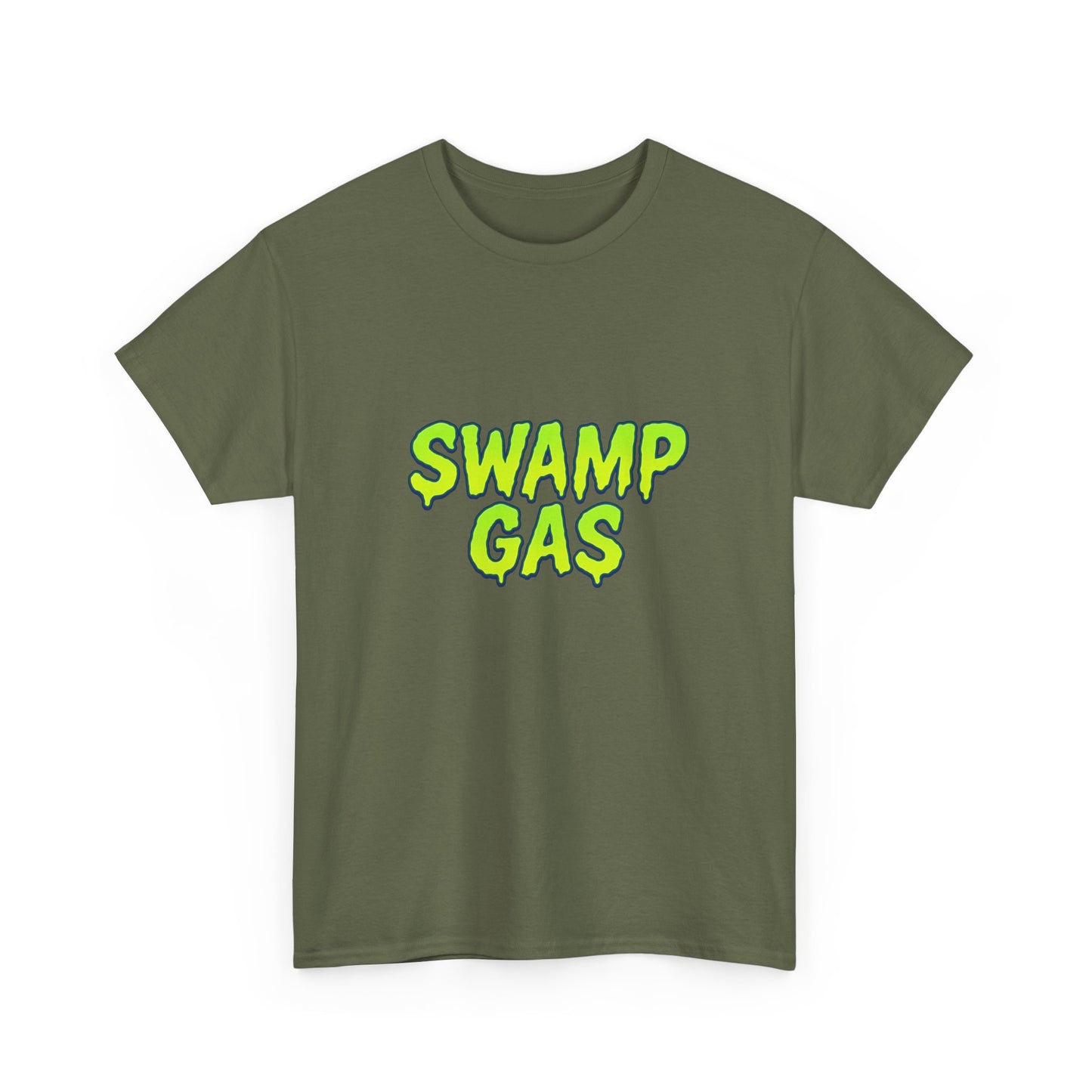 Neon Green Blob Unisex Tee - Cute Cartoonish Design with Hearts and Stars