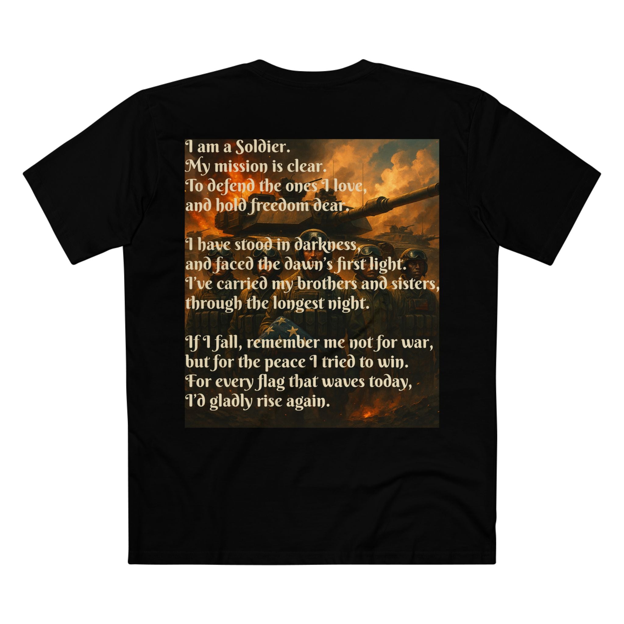 Veteran T‑Shirt – "Brotherhood: Strength, Sacrifice" Patriotic Soldier Tribute Tee