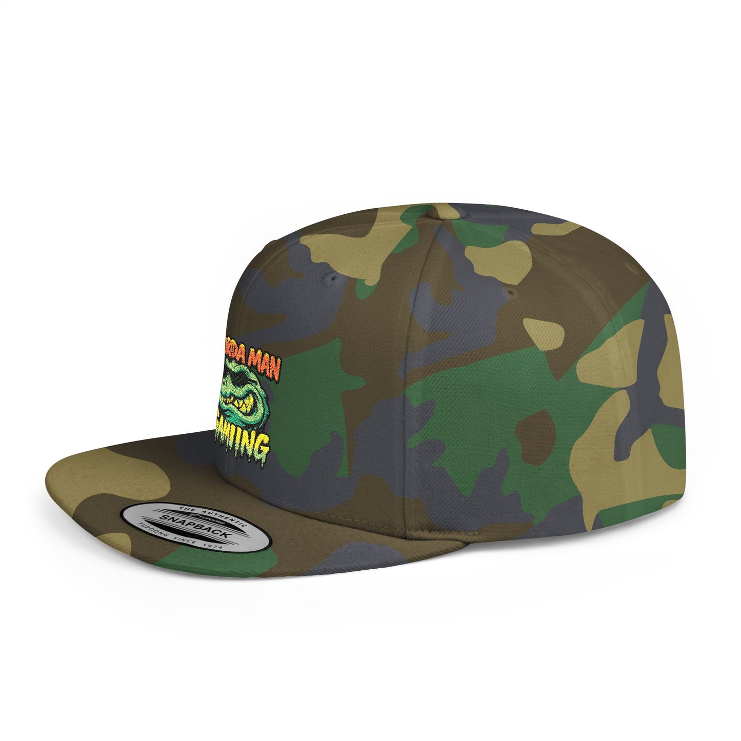 Florida Man Gaming Snapback Hat, Trendy Flat Bill Cap, Fun Gaming Accessory, Perfect for Gifts, Casual Style, Summer Vibes