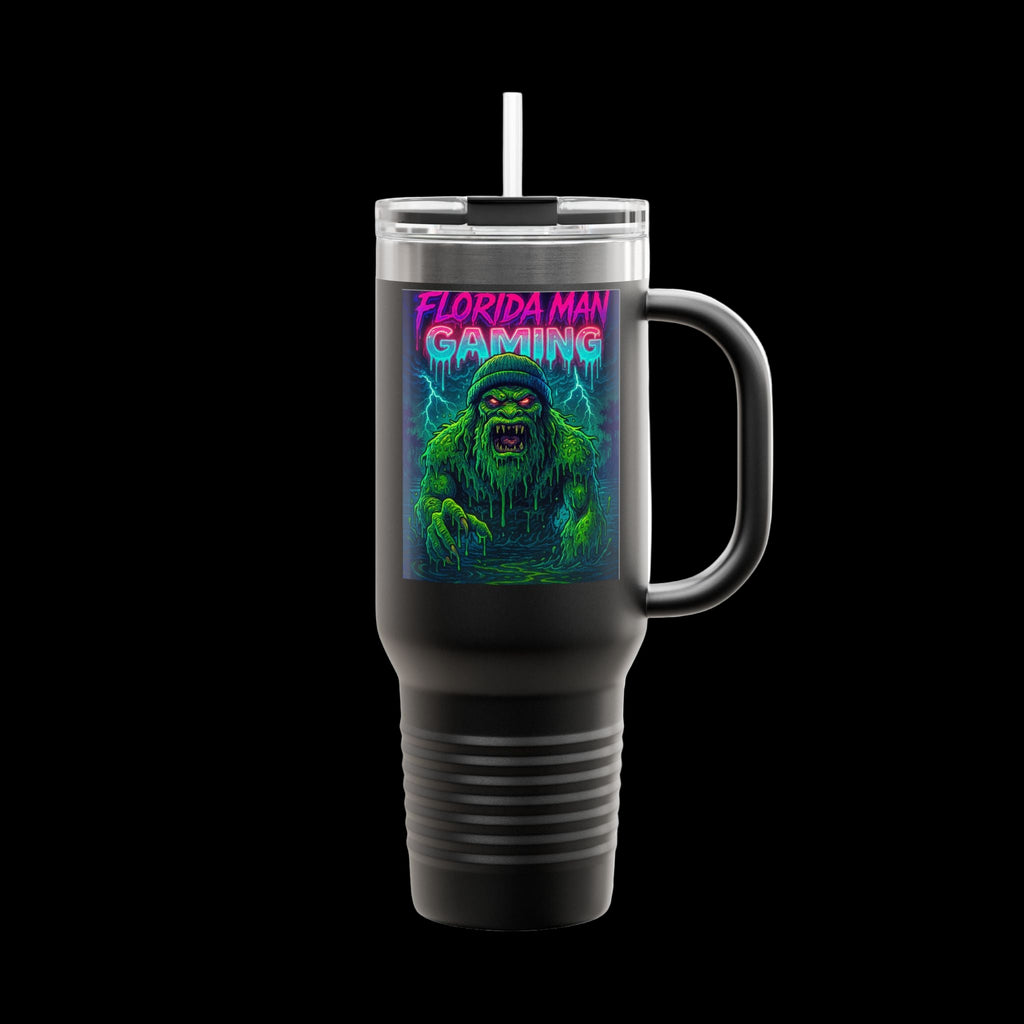 Florida Man Gaming Insulated Travel Mug | 40oz | Fun Gift for Gamers, Travel, Parties, Unique Drinkware