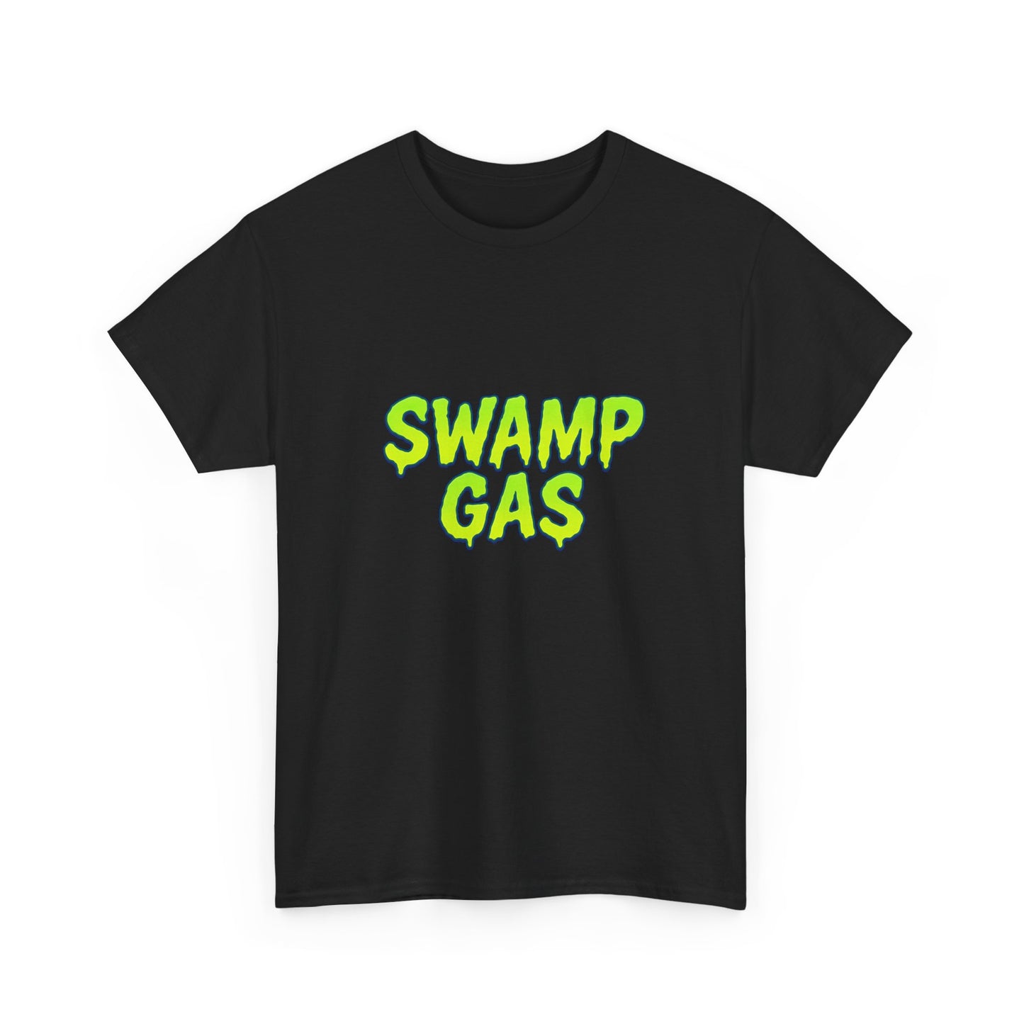 Neon Green Blob Unisex Tee - Cute Cartoonish Design with Hearts and Stars