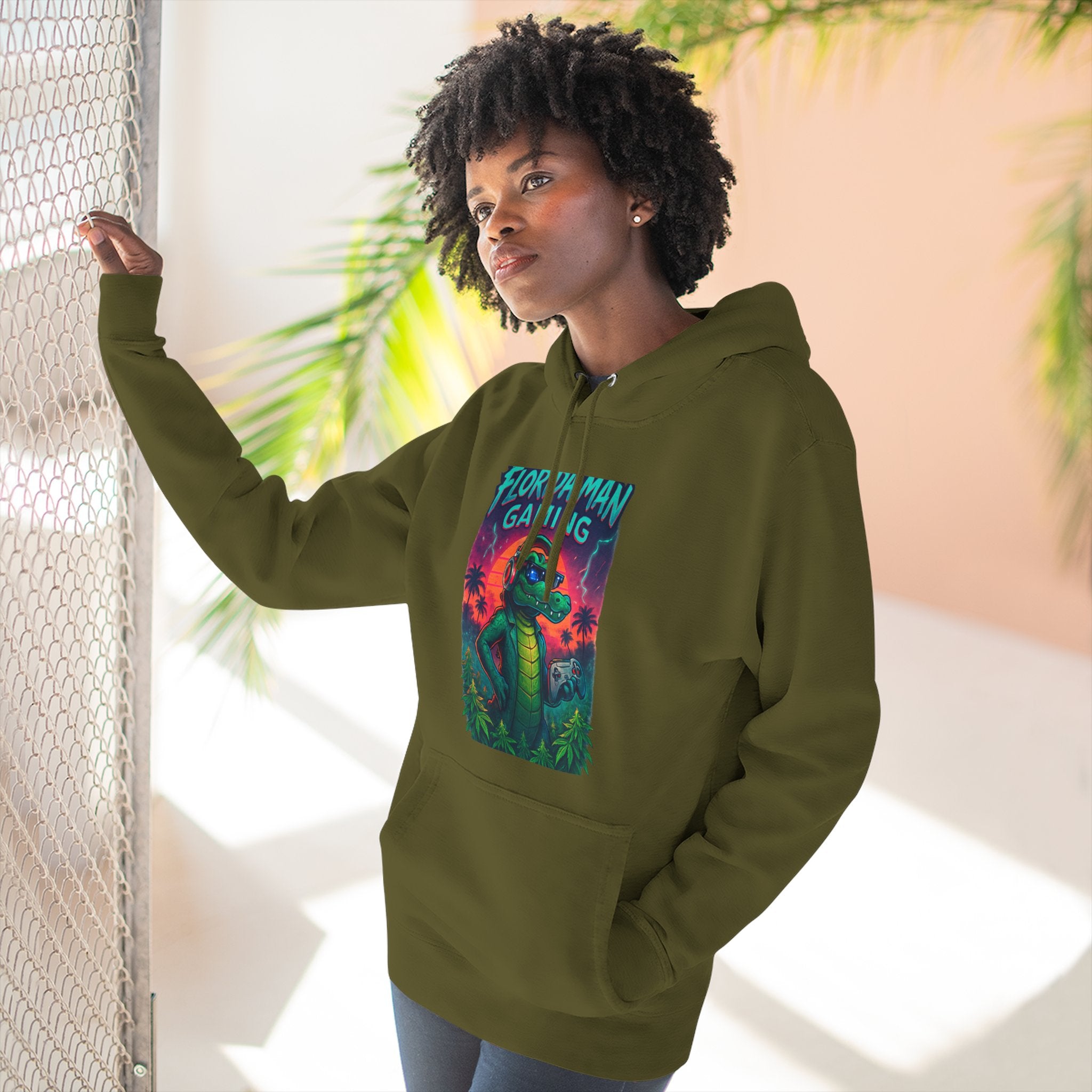 Gamer Fleece Hoodie - Cozy Dragon Design, Perfect for Gaming Sessions, Gifts for Gamers, Casual Wear, Fun Streetwear