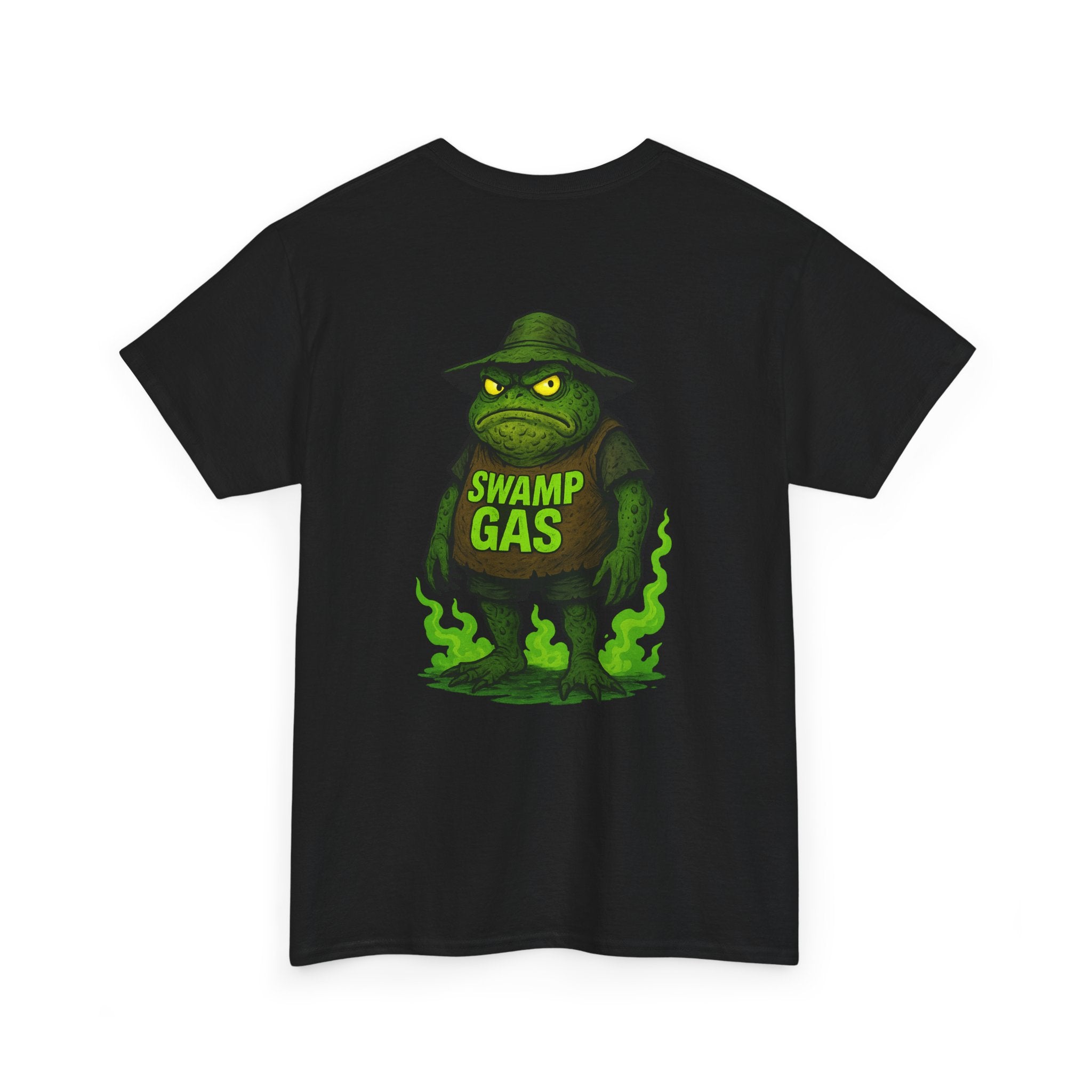 Swamp Gas Unisex Heavy Cotton Tee - Fun Graphic T-Shirt for Festivals, Parties, Gifts, Casual Wear, Retro Style