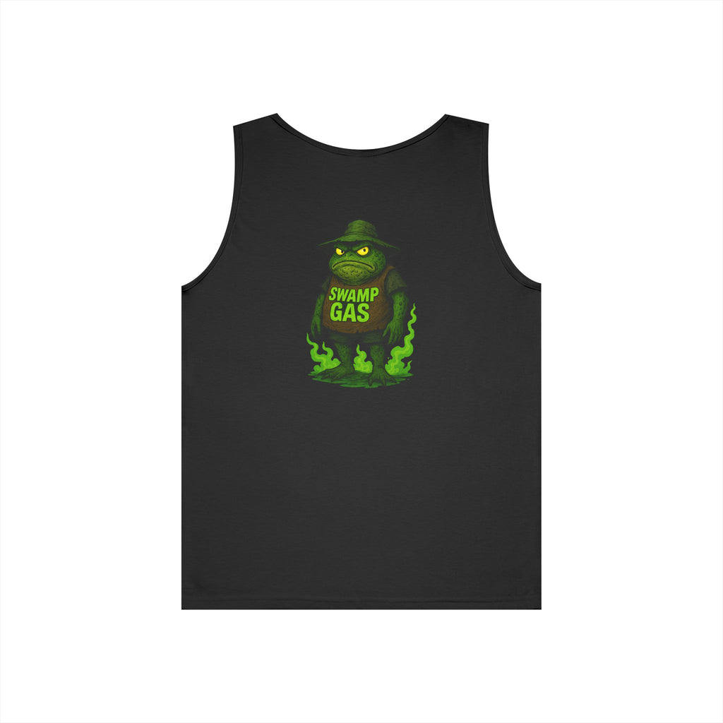 Swamp Gas Unisex Heavy Cotton Tank Top - Fun Summer Wear, Graphic Tee for Parties, Gifts, Halloween, Outdoor Events, Festival Apparel