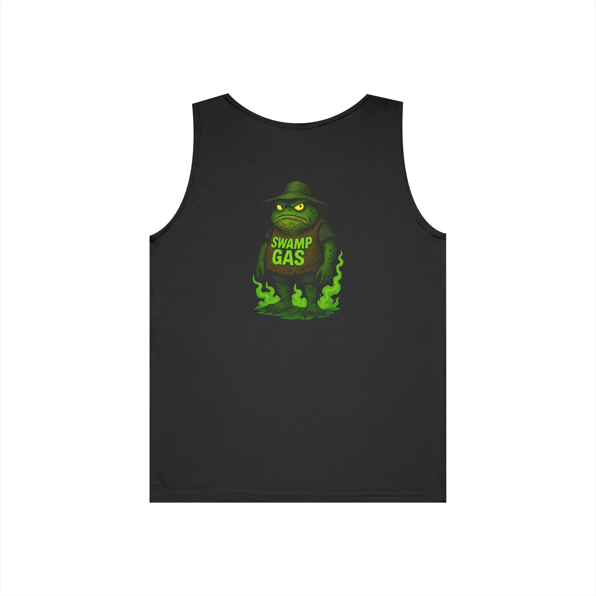 Swamp Gas Unisex Heavy Cotton Tank Top - Fun Summer Wear, Graphic Tee for Parties, Gifts, Halloween, Outdoor Events, Festival Apparel