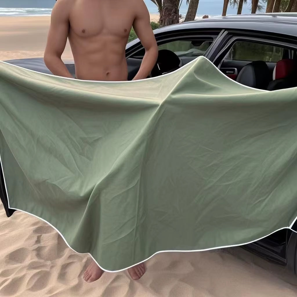 Outdoor Beach Magnetic Bath Towel Soft Beach Towels Swimming Quick-Drying Shower Towel for Changing Bikini Bathroom Accessories