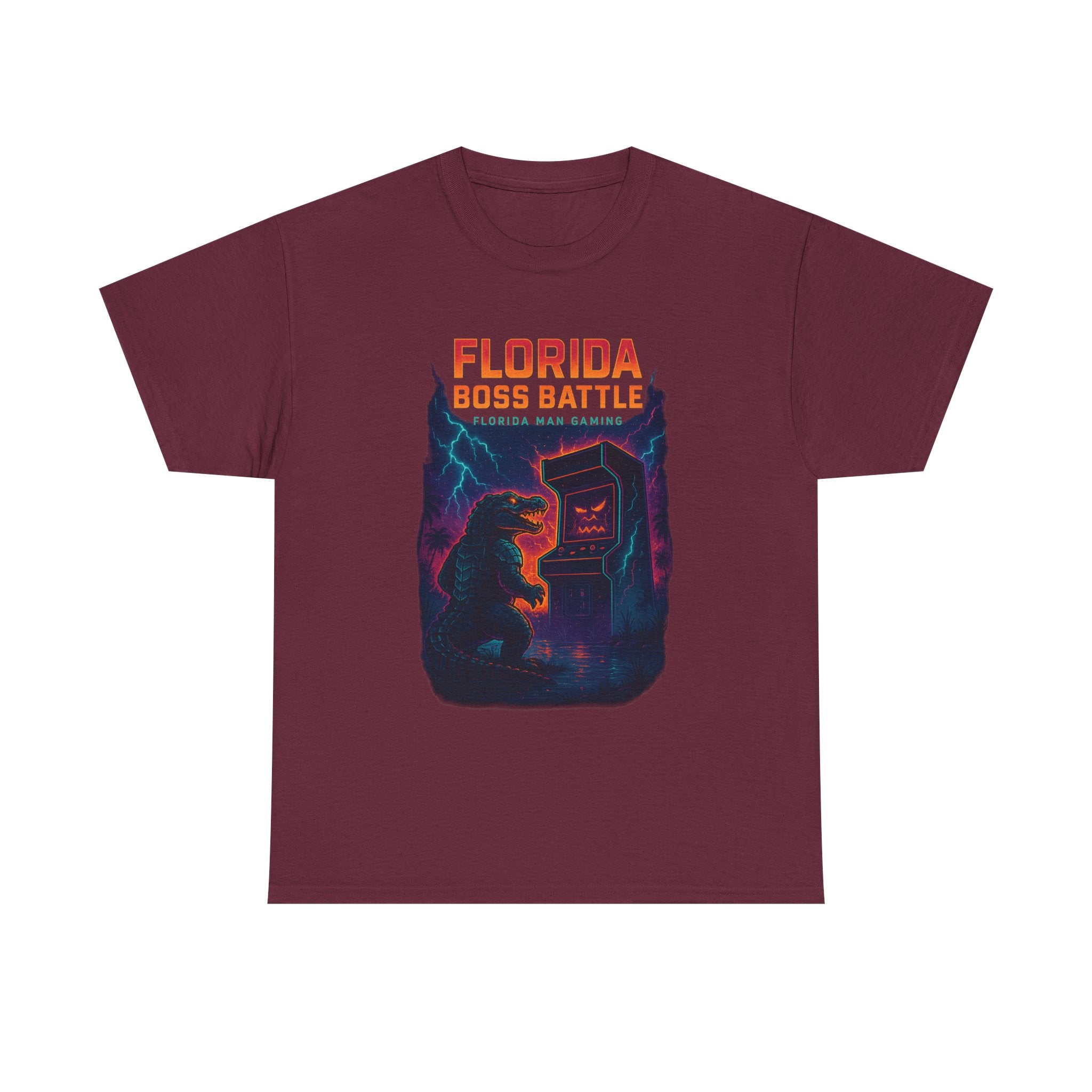 Florida Boss Battle Tee - Unisex Gaming Shirt, Retro Video Game T-Shirt, Gift for Gamers, Cool Casual Wear, Unique Graphic Tee