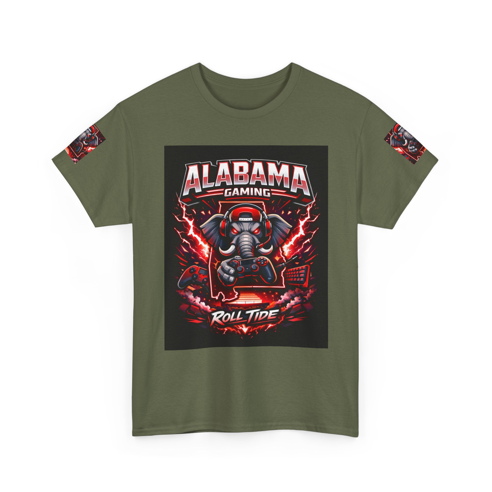 Alabama Gaming Tee — 'Roll Tide' Elephant Gamer Graphic Shirt