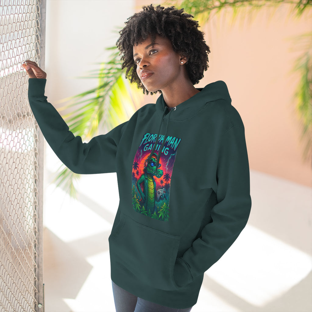 Gamer Fleece Hoodie - Cozy Dragon Design, Perfect for Gaming Sessions, Gifts for Gamers, Casual Wear, Fun Streetwear