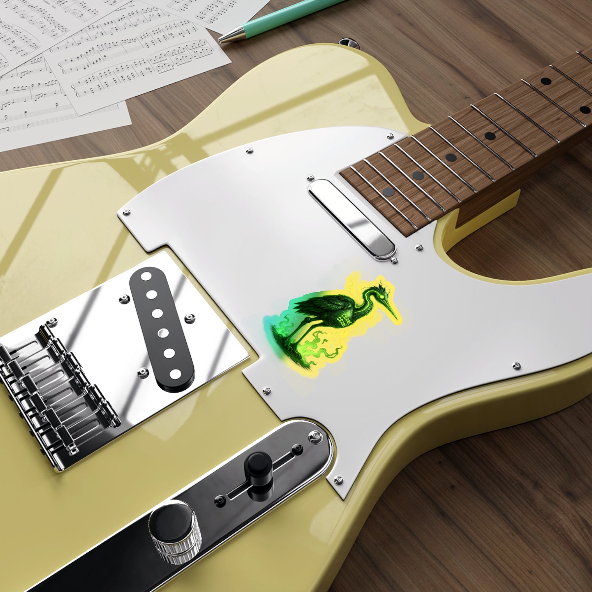 Holographic Crane Die-Cut Stickers | Unique Skateboard Decor, Artful Journaling, Vibrant Gifts for Nature Lovers, Party Favors