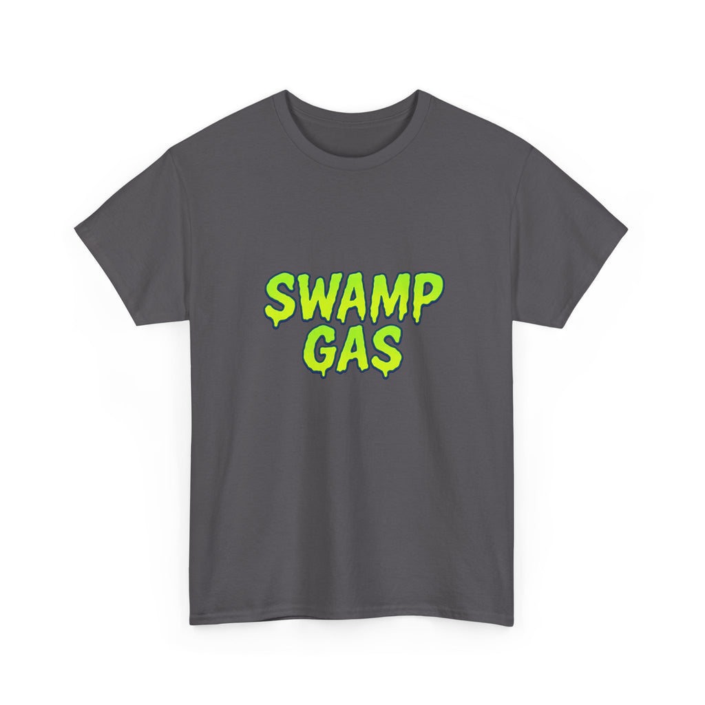 Swamp Gas Unisex Heavy Cotton Tee - Fun Graphic T-Shirt for Festivals, Parties, Gifts, Casual Wear, Retro Style