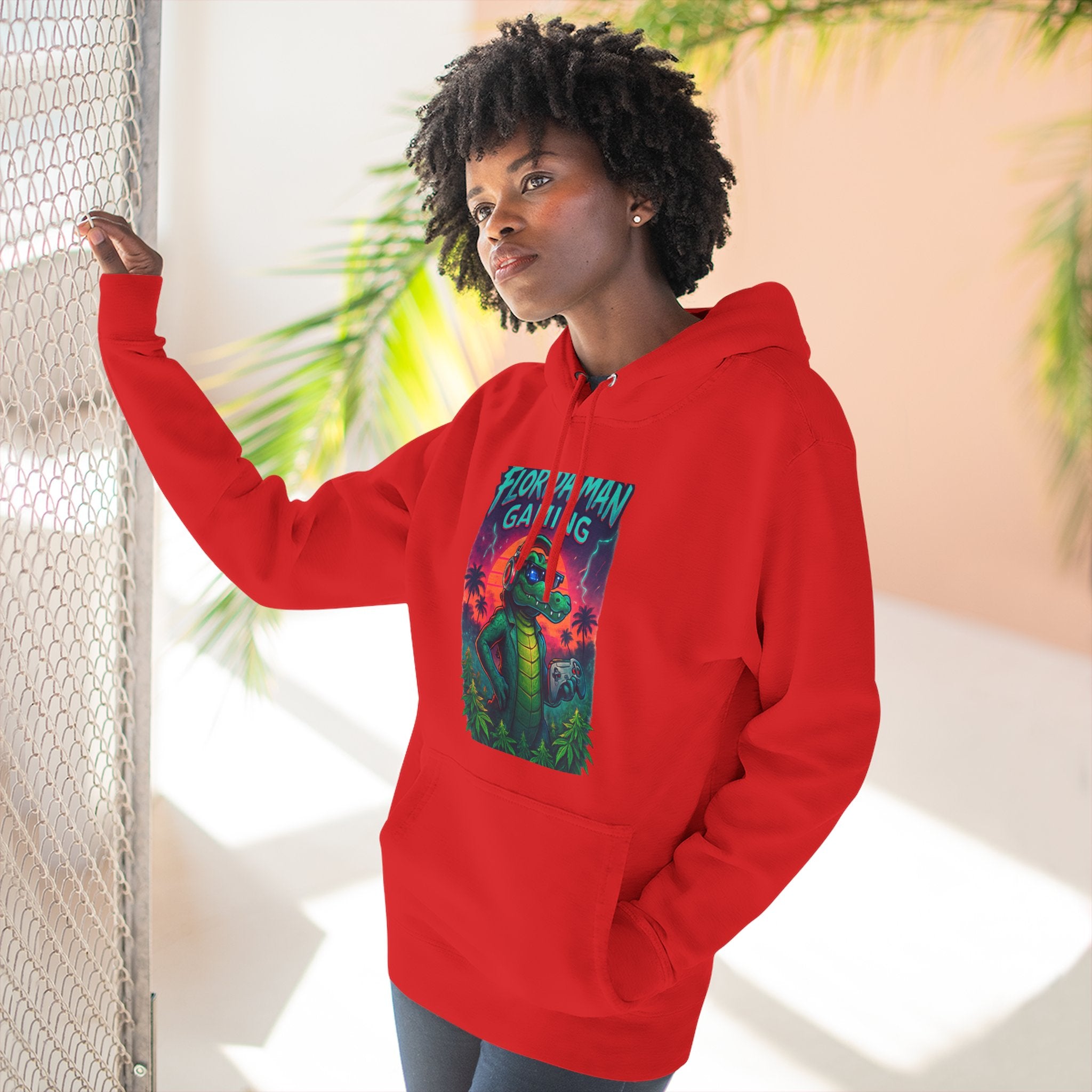 Gamer Fleece Hoodie - Cozy Dragon Design, Perfect for Gaming Sessions, Gifts for Gamers, Casual Wear, Fun Streetwear