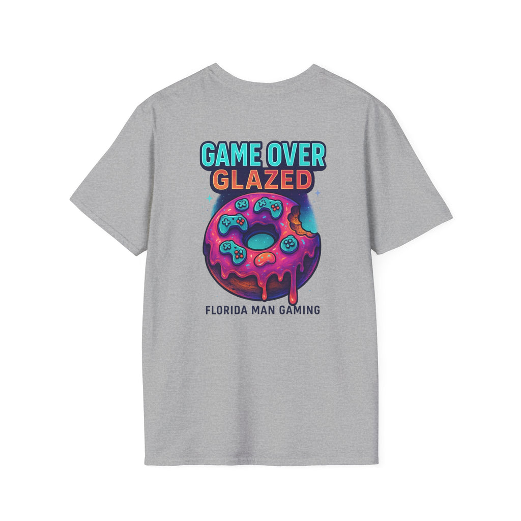Retro Gamer Donut T-Shirt - Fun Gaming Tee, Unisex Softstyle, Perfect for Gamers, Gaming Events, Birthday Gifts, Casual Wear