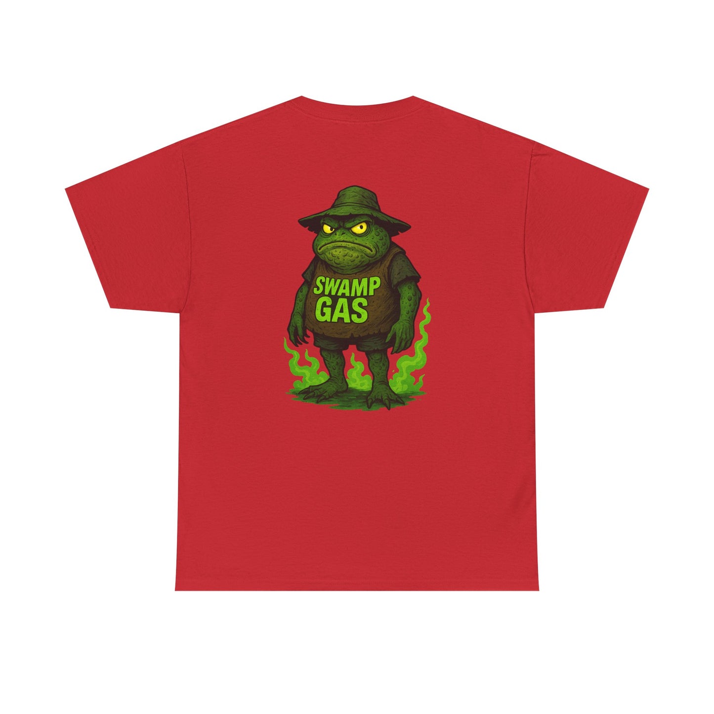 Swamp Gas Unisex Heavy Cotton Tee - Fun Graphic T-Shirt for Festivals, Parties, Gifts, Casual Wear, Retro Style
