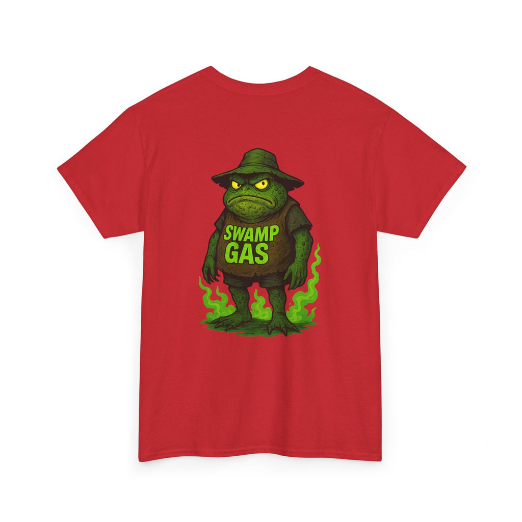 Swamp Gas Unisex Heavy Cotton Tee - Fun Graphic T-Shirt for Festivals, Parties, Gifts, Casual Wear, Retro Style