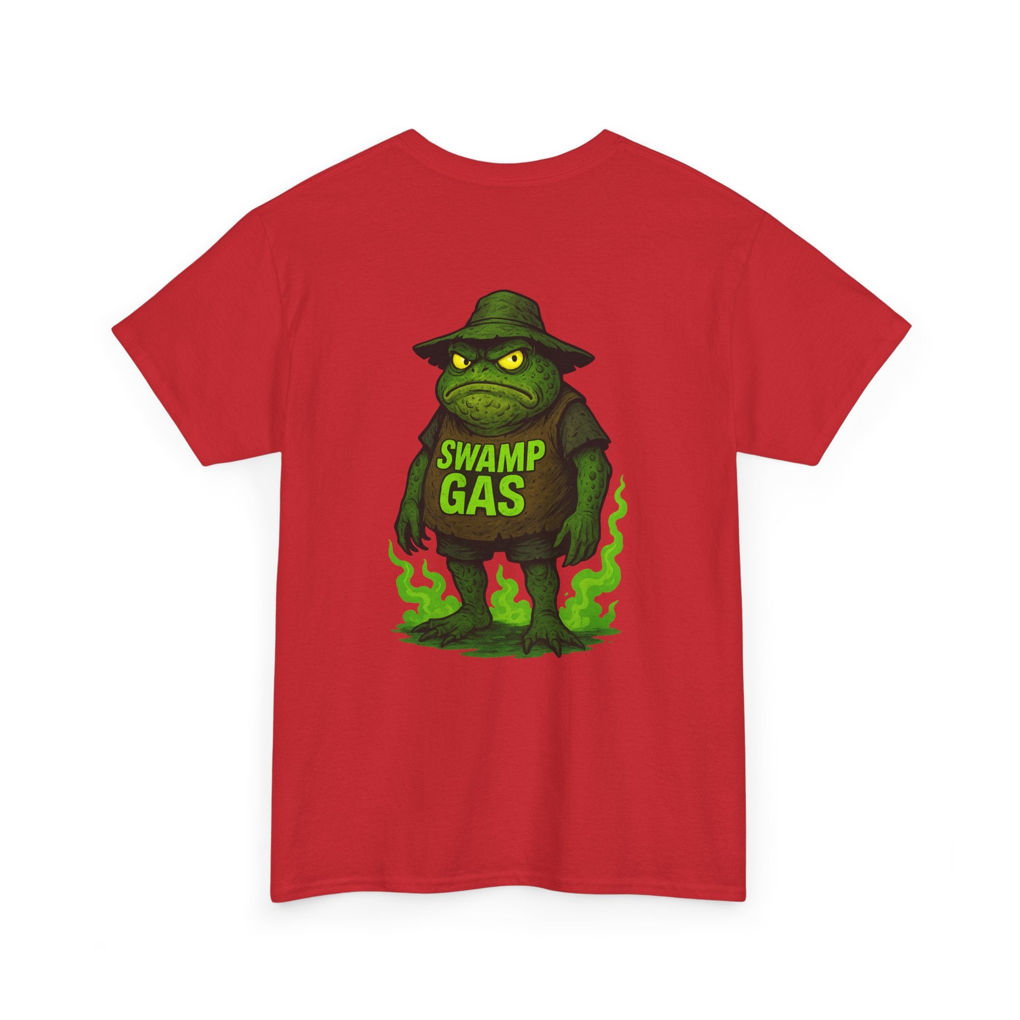 Swamp Gas Unisex Heavy Cotton Tee - Fun Graphic T-Shirt for Festivals, Parties, Gifts, Casual Wear, Retro Style