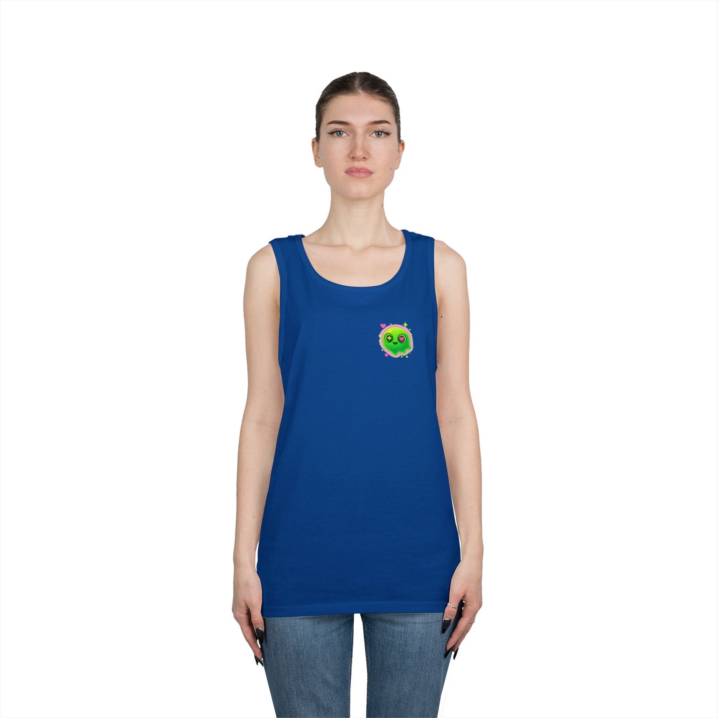 Cute Cartoon Glow-in-the-Dark Tank Top, Summer Outfit, LGBTQ+ Pride Wear, Festival Attire, Funny Gift for Teens, Casual Wear