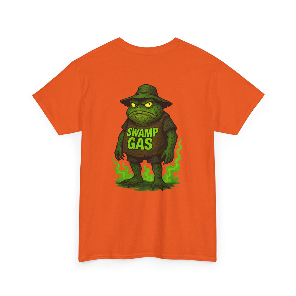 Swamp Gas Unisex Heavy Cotton Tee - Fun Graphic T-Shirt for Festivals, Parties, Gifts, Casual Wear, Retro Style