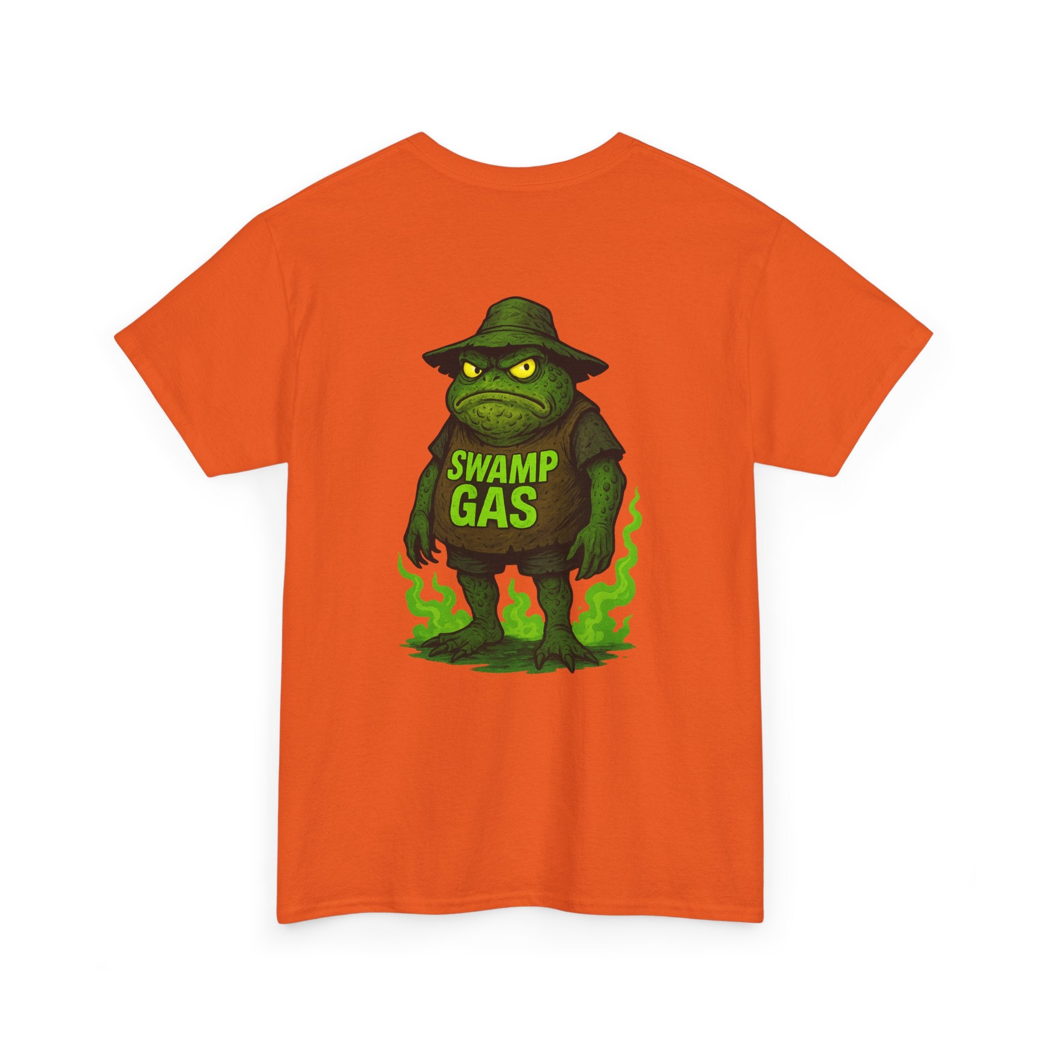 Swamp Gas Unisex Heavy Cotton Tee - Fun Graphic T-Shirt for Festivals, Parties, Gifts, Casual Wear, Retro Style
