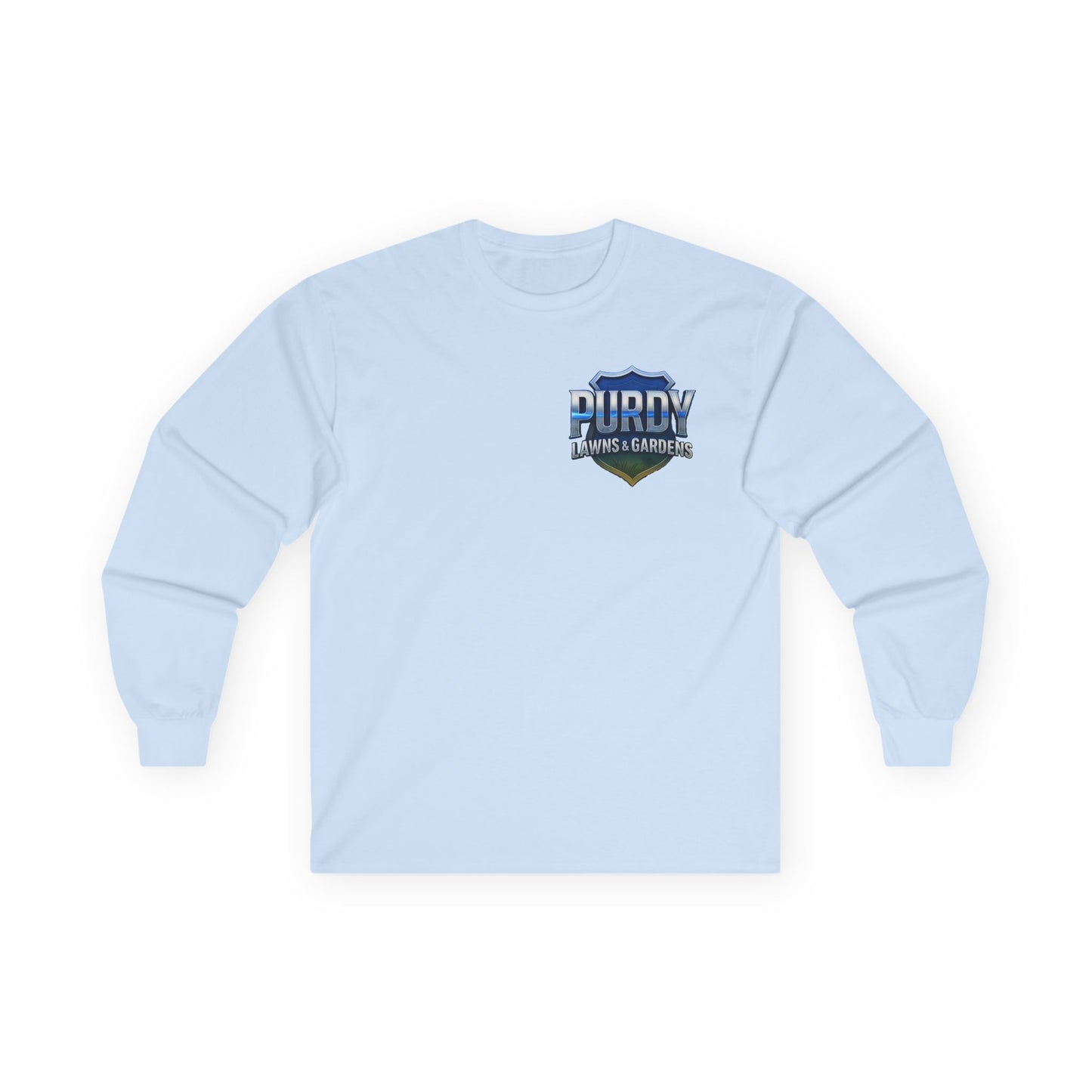 Purdy Lawns & Gardens Long Sleeve Tee, Gardening Shirt, Lawn Care Apparel, Casual Workwear, Unisex Garden Tee, Personalized Gift