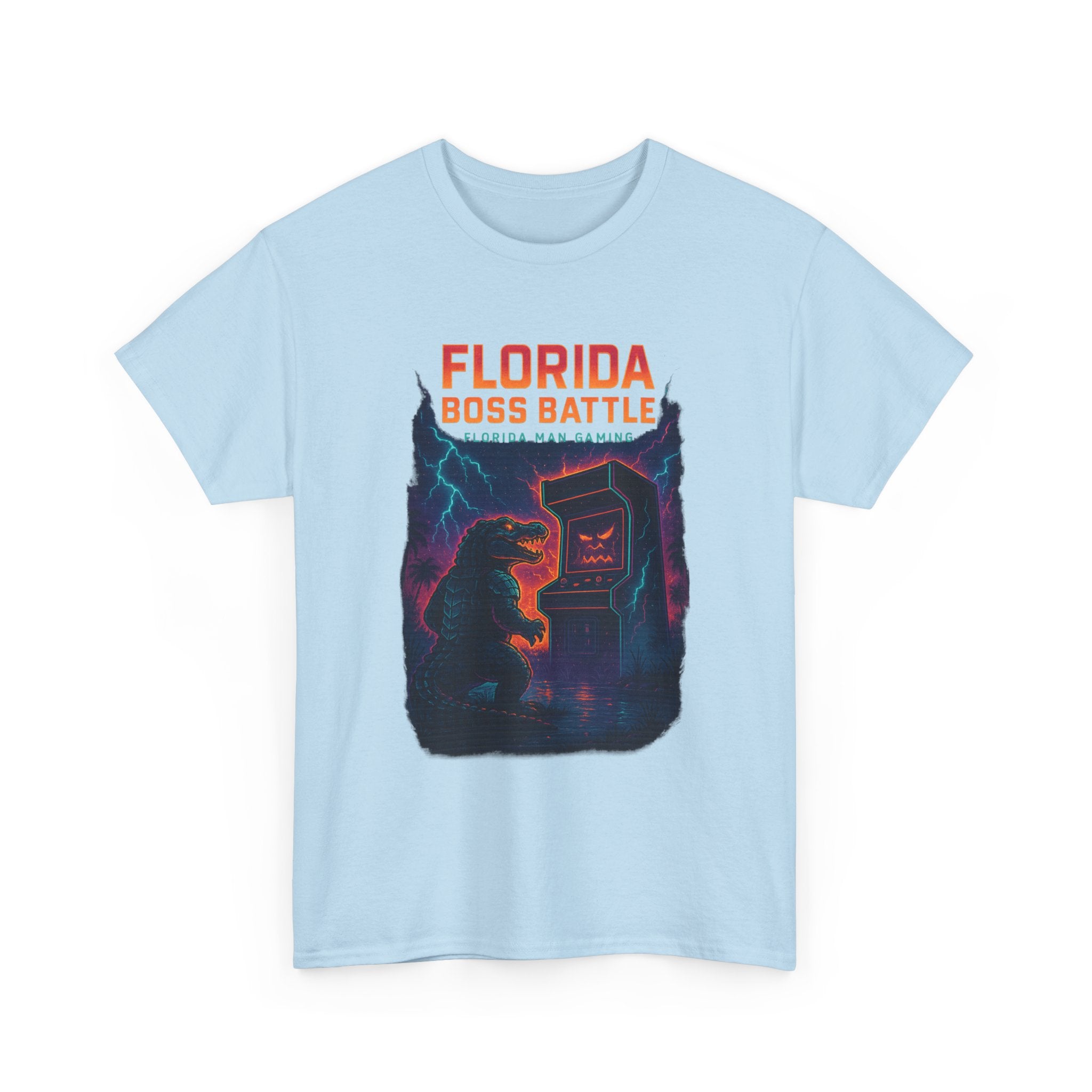 Florida Boss Battle Tee - Unisex Gaming Shirt, Retro Video Game T-Shirt, Gift for Gamers, Cool Casual Wear, Unique Graphic Tee