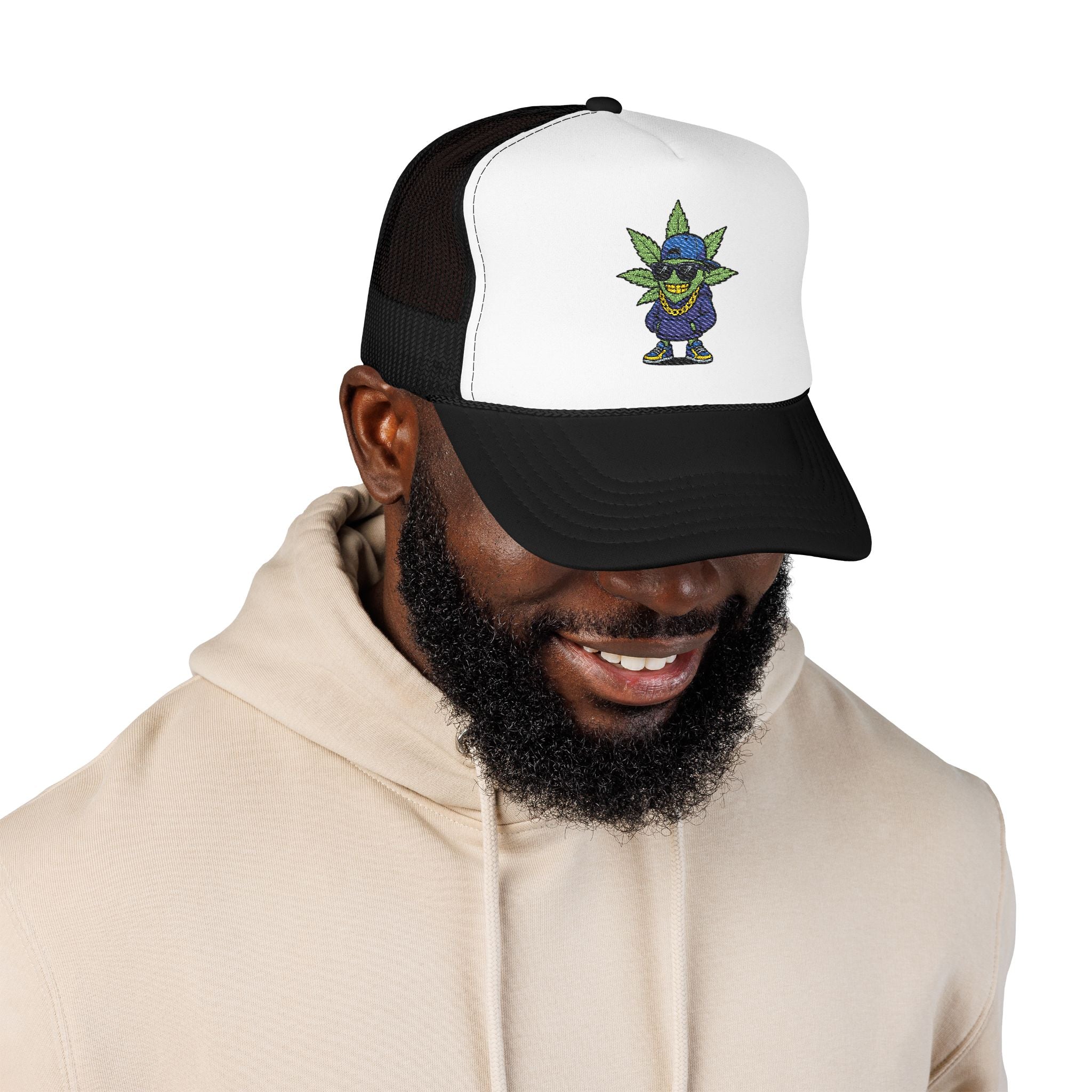 Cool Embroidered Foam Trucker Hat for Trendsetters, Everyday Style, Gift for Him, Outdoor Activities, Unique Streetwear