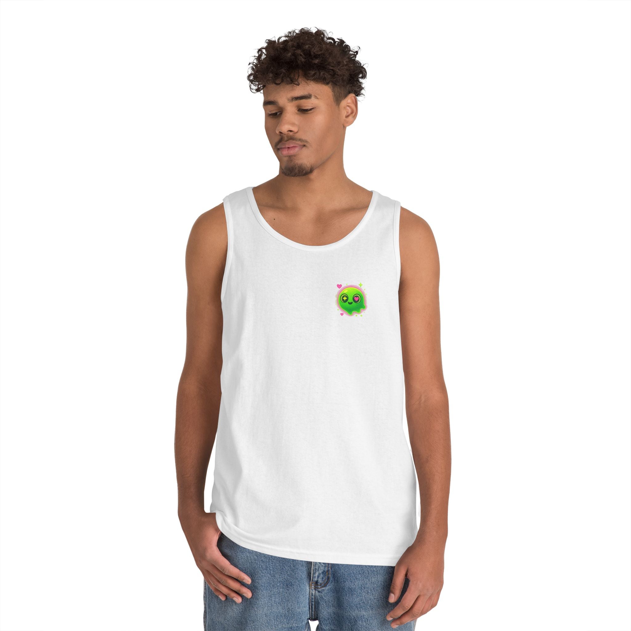 Cute Cartoon Glow-in-the-Dark Tank Top, Summer Outfit, LGBTQ+ Pride Wear, Festival Attire, Funny Gift for Teens, Casual Wear