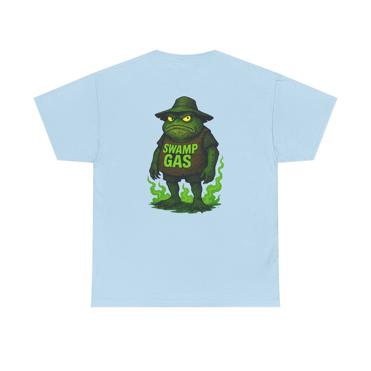 Swamp Gas Unisex Heavy Cotton Tee - Fun Graphic T-Shirt for Festivals, Parties, Gifts, Casual Wear, Retro Style