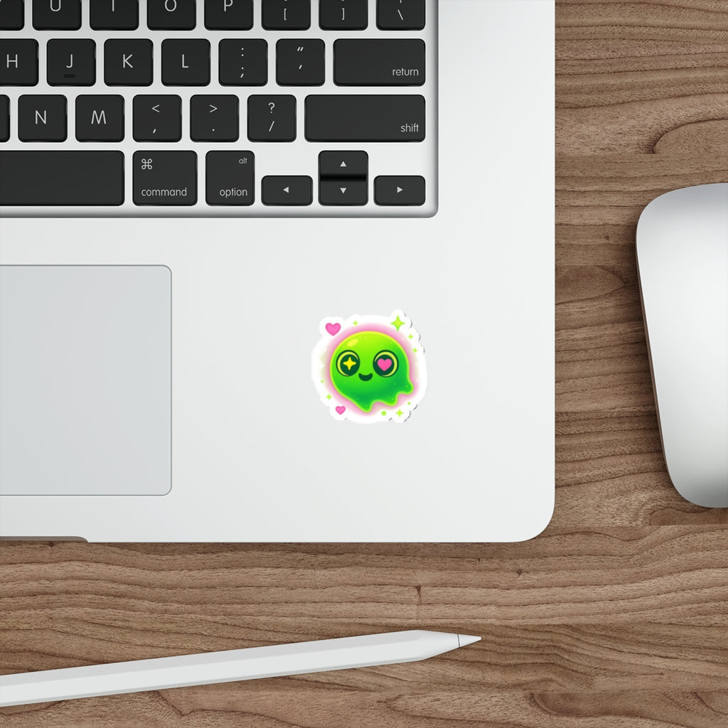Cute Cartoon Alien Die-Cut Stickers, Kawaii Slime Decals for Laptops, Journals, Gifts for Kids, Fun Party Favors