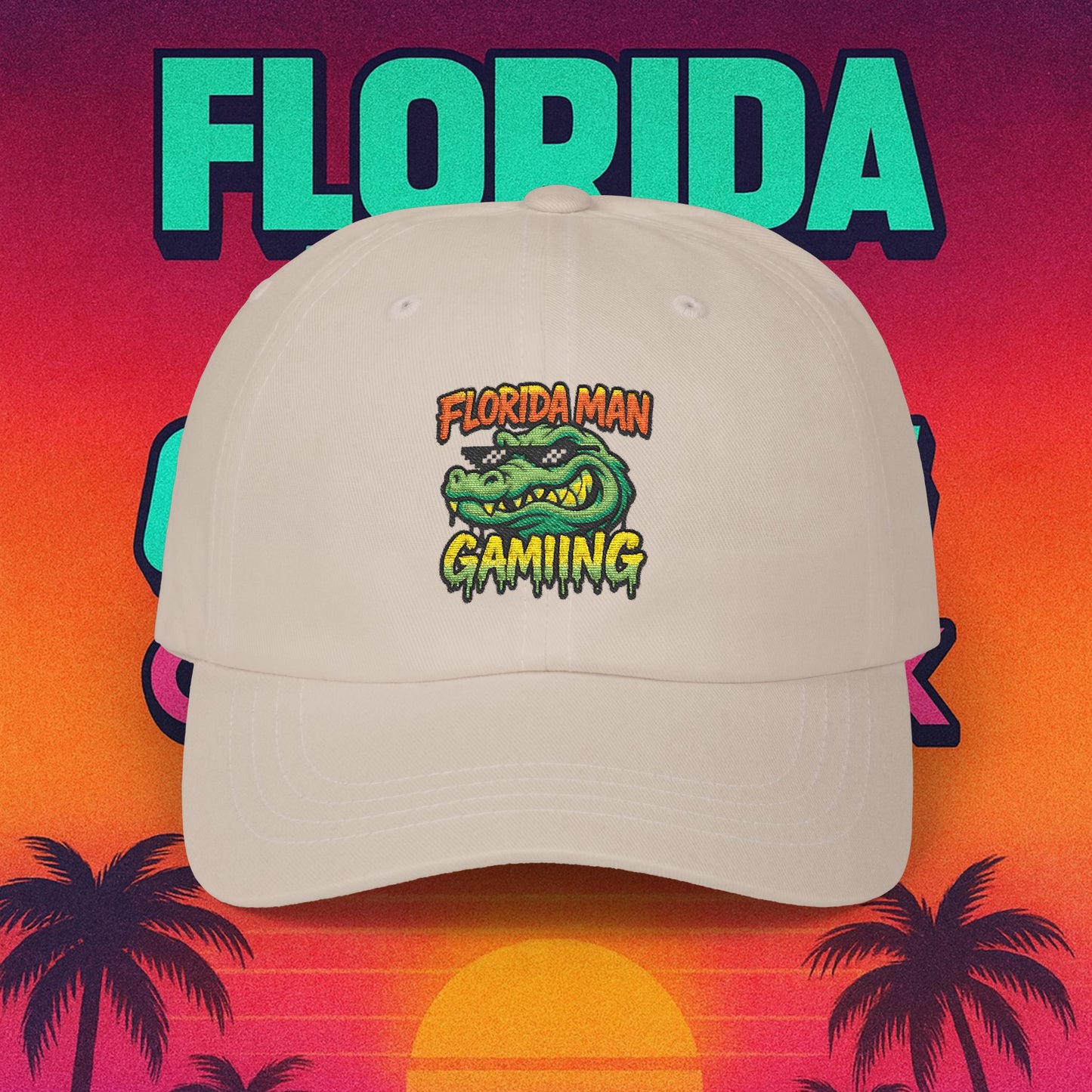 Florida Man Gaming Classic Dad Cap, Funny Gift for Gamers, Casual Sun Hat, Summer Accessory, Unique Dad Hat
