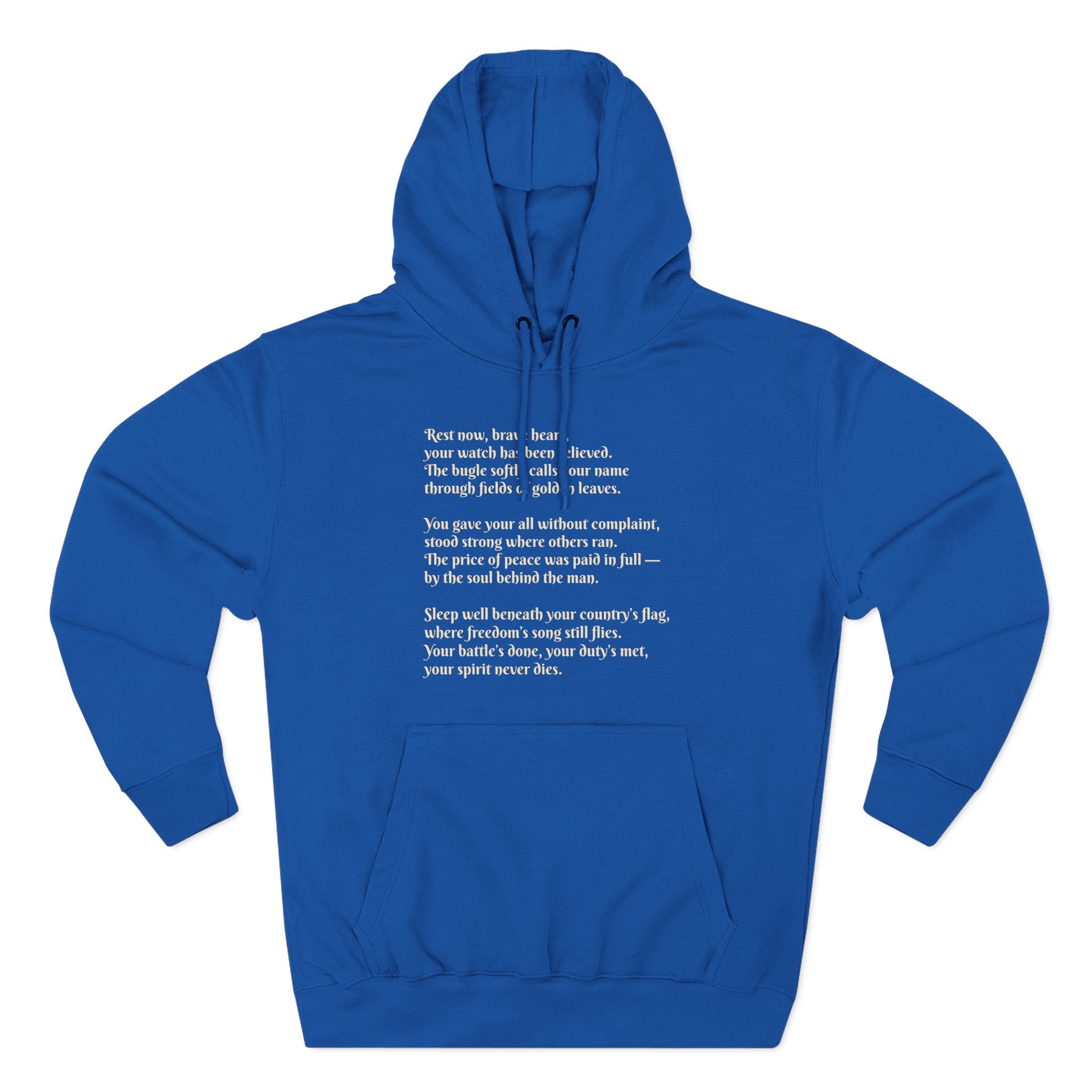 Soldier Poem Hoodie — Patriotic Military Tribute Fleece Pullover