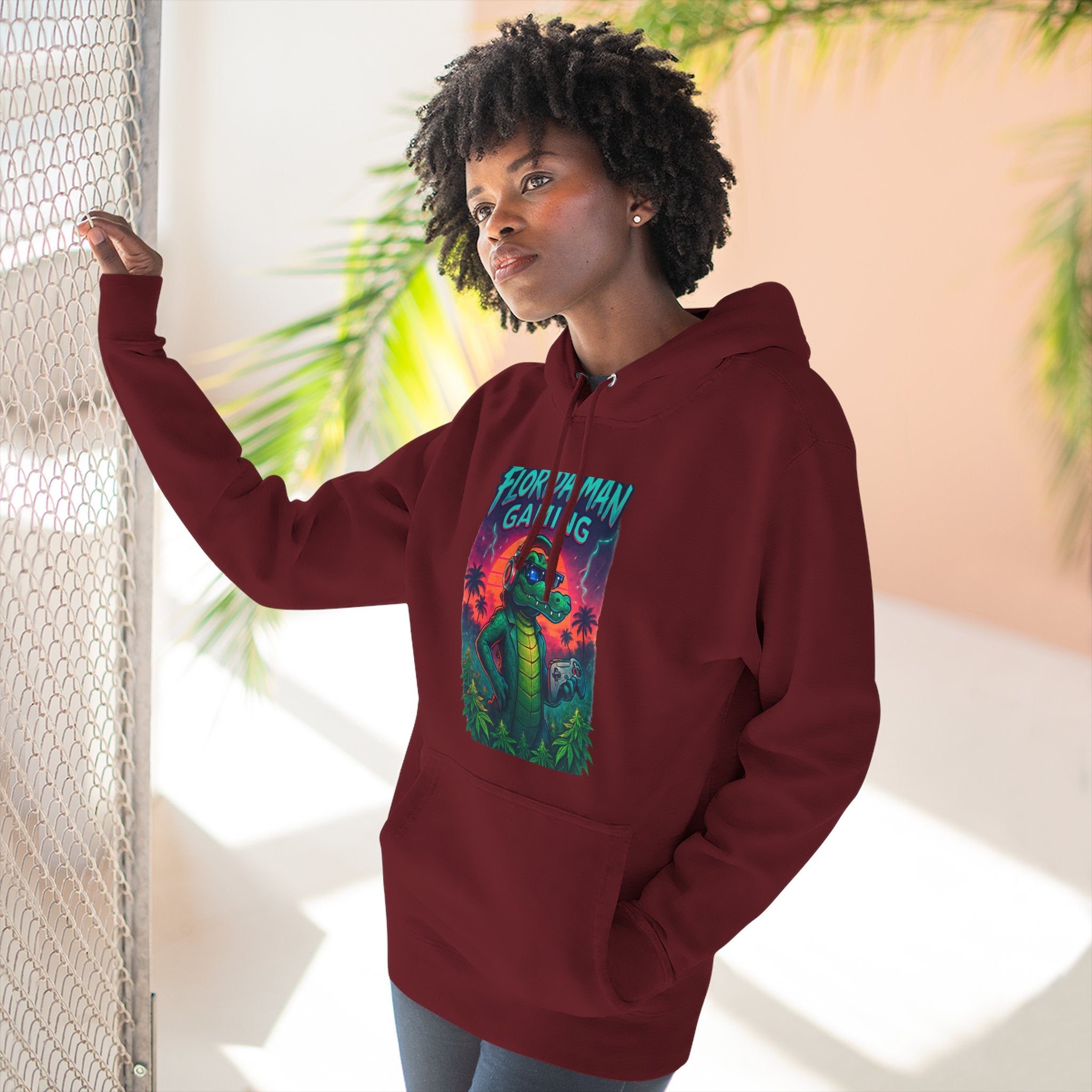 Gamer Fleece Hoodie - Cozy Dragon Design, Perfect for Gaming Sessions, Gifts for Gamers, Casual Wear, Fun Streetwear